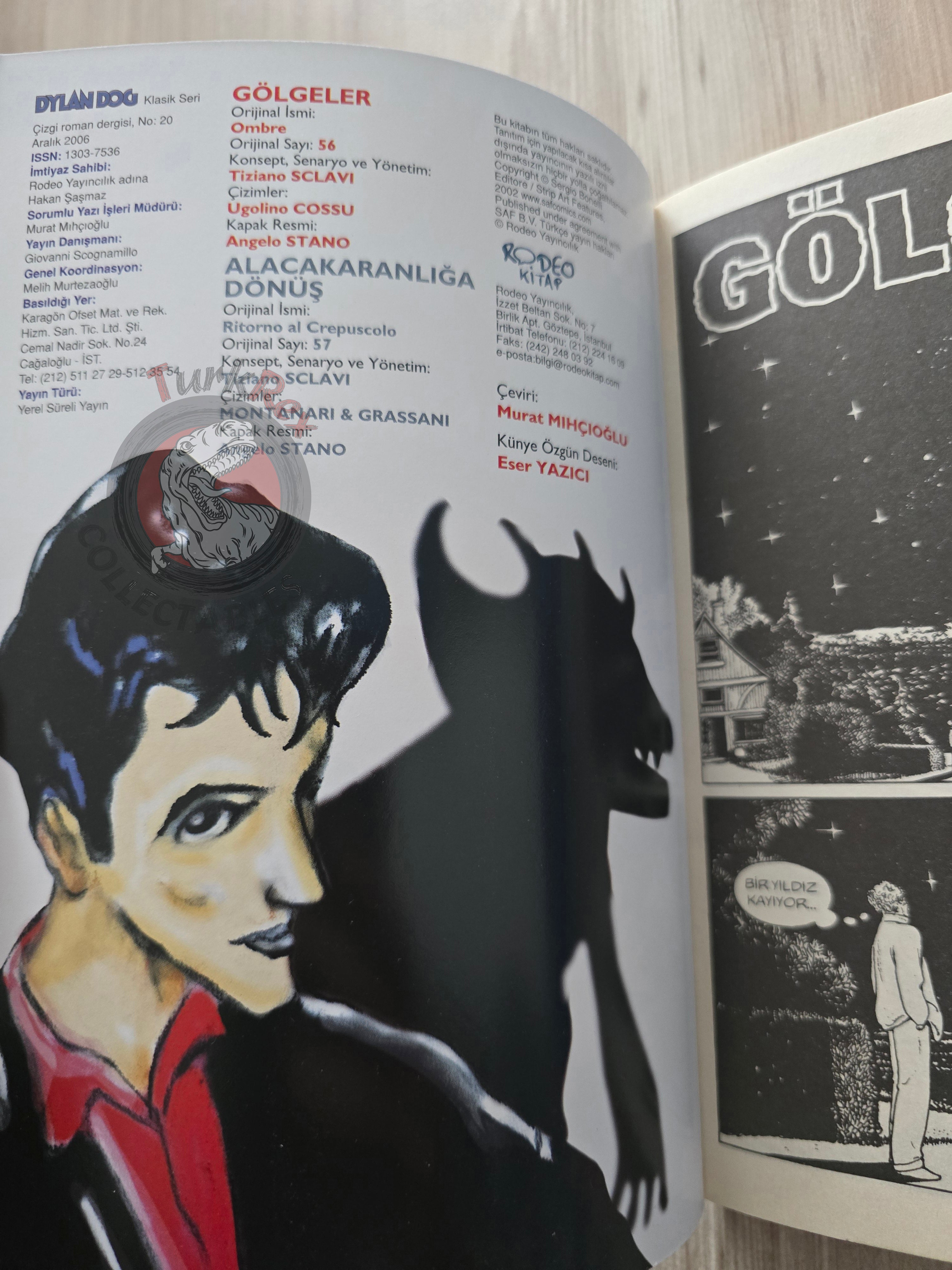 Dylan Dog #20 2006 Turkish Comic Turkey Ombre  #56 #57