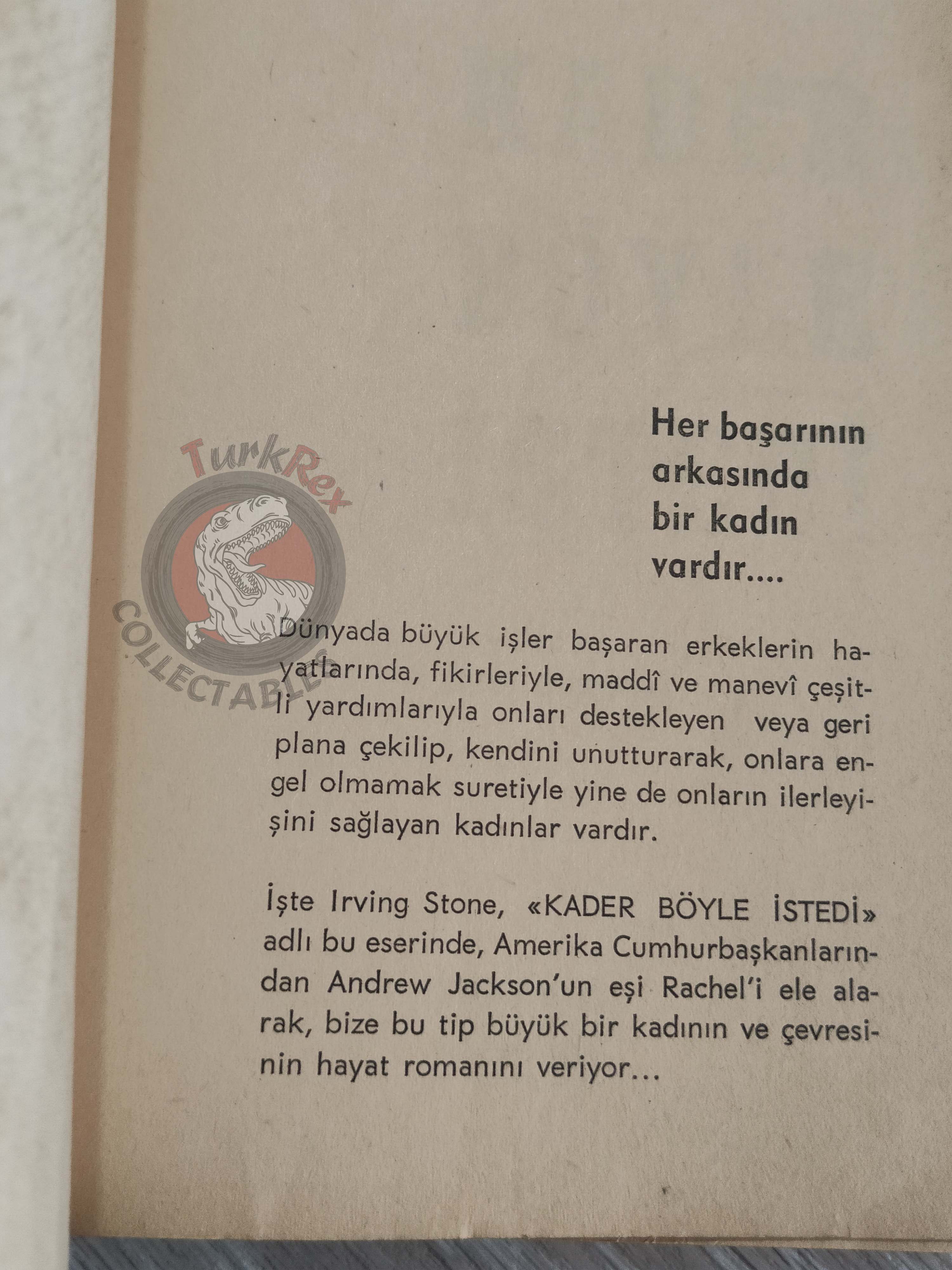 Irving Stone – The President’s Lady 1965 1st Turkish Book Turkey