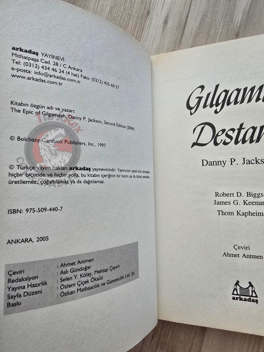 Danny P. Jackson – The Epic of Gilgamesh 2005 Turkish Book Turkey