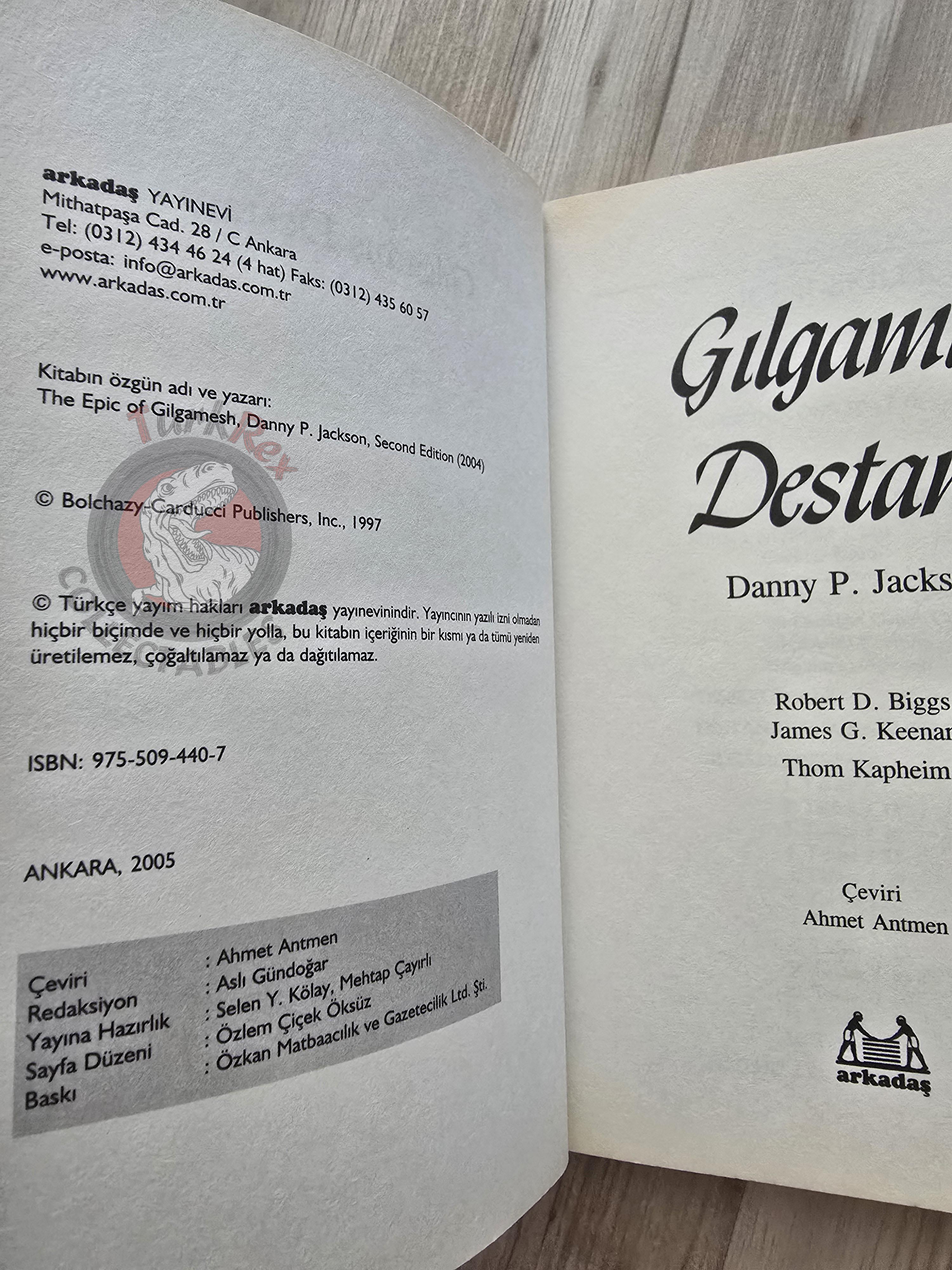 Danny P. Jackson – The Epic of Gilgamesh 2005 Turkish Book Turkey