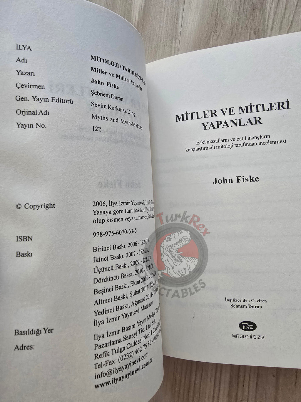 John Fiske – Myths and Myth-Makers 2011 Turkish Book Turkey