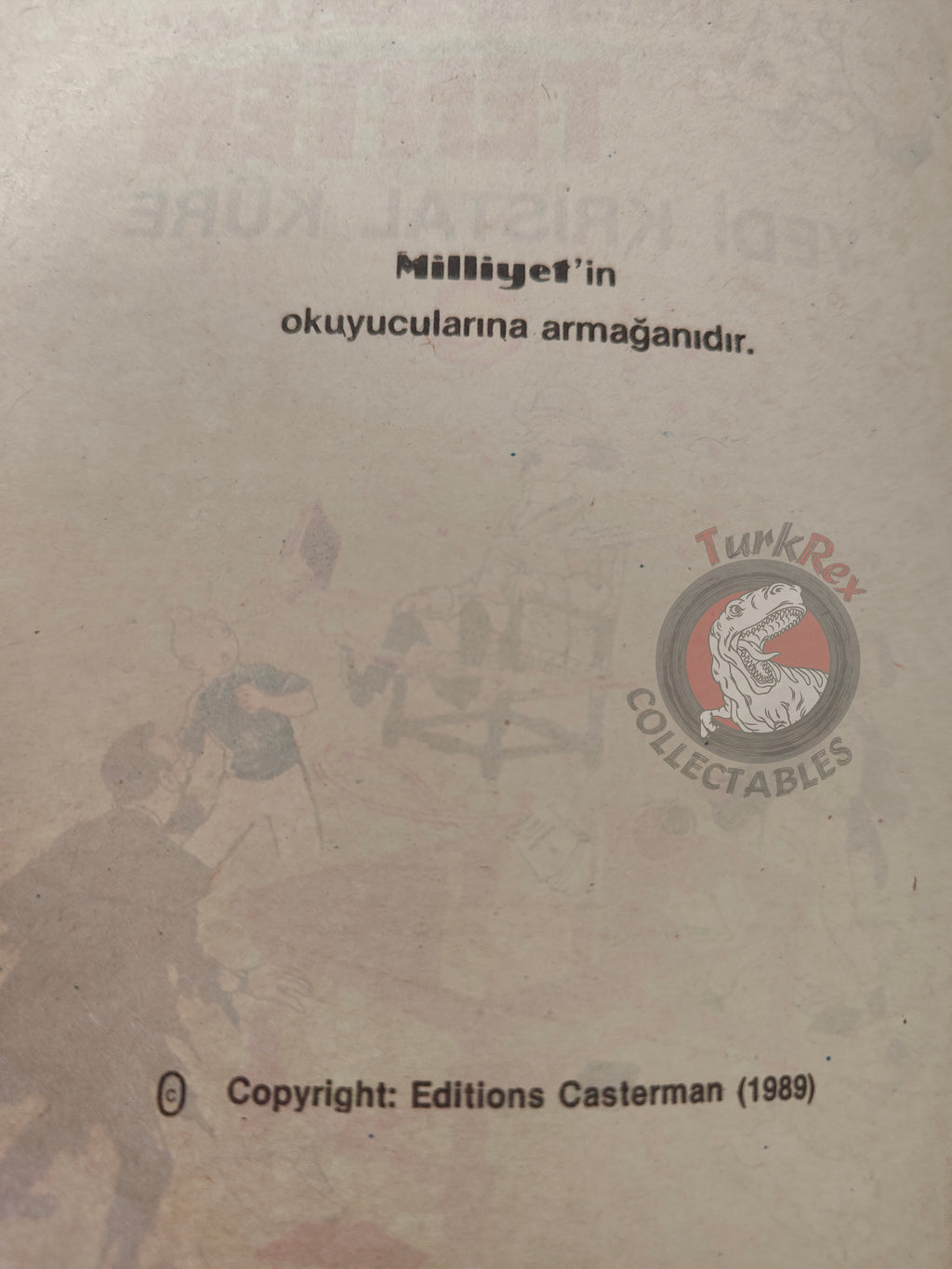 Tintin – The Seven Crystal Balls 1989 Turkish Edition Comic Turkey
