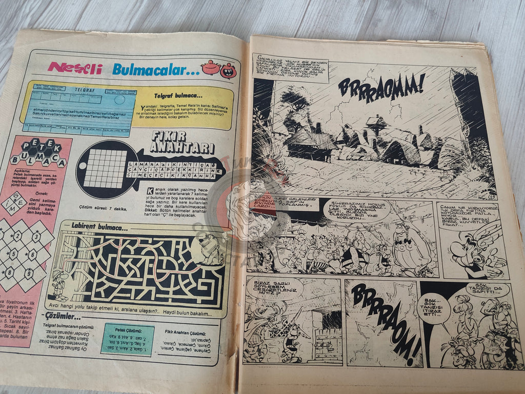 Asterix – Asterix and the Soothsayer 80s Turkish Edition Comic Turkey