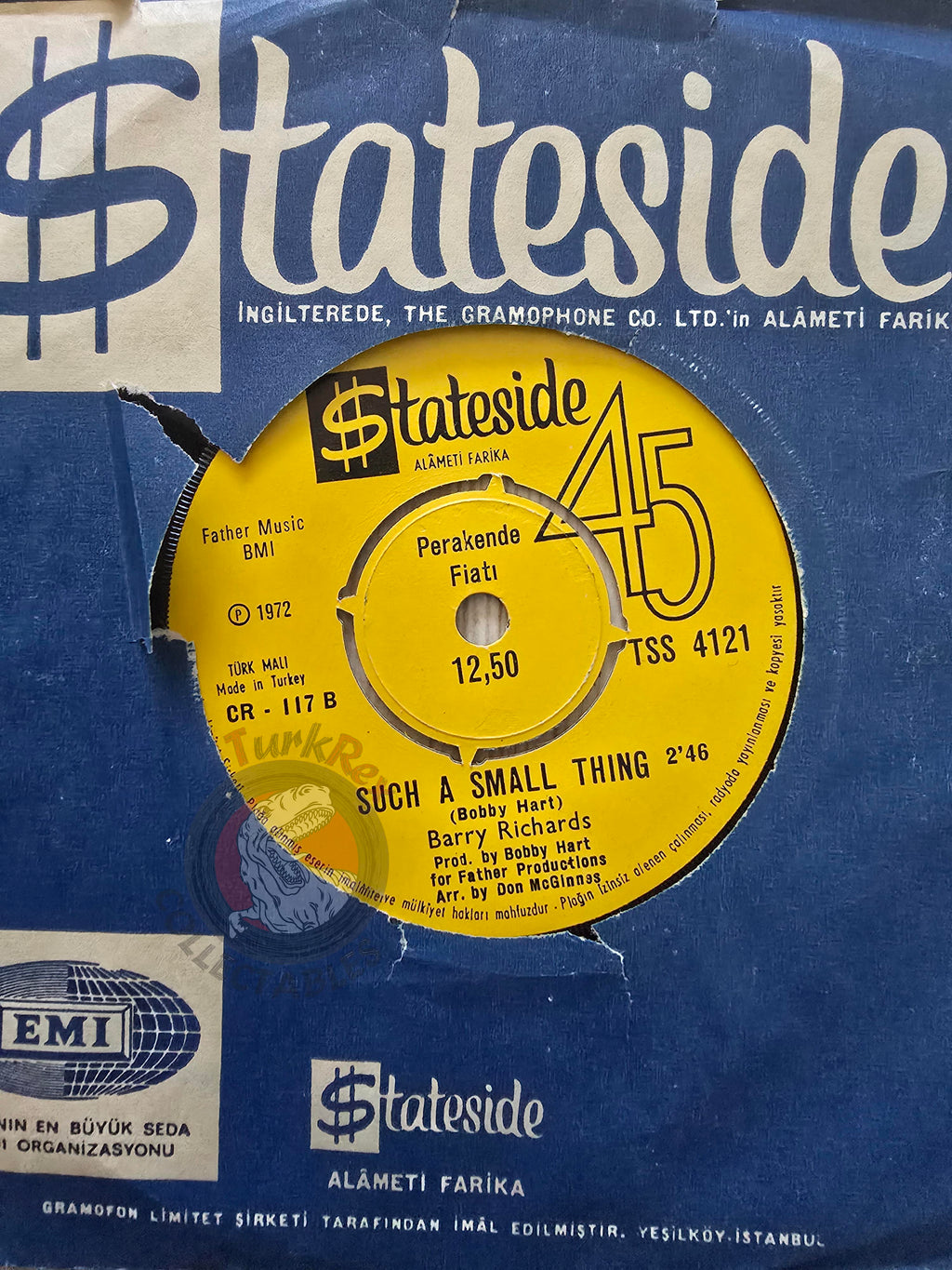 Barry Richards – Stop! In The Name Of Love 7"Promo Turkish Pressing Vinyl Turkey Edition