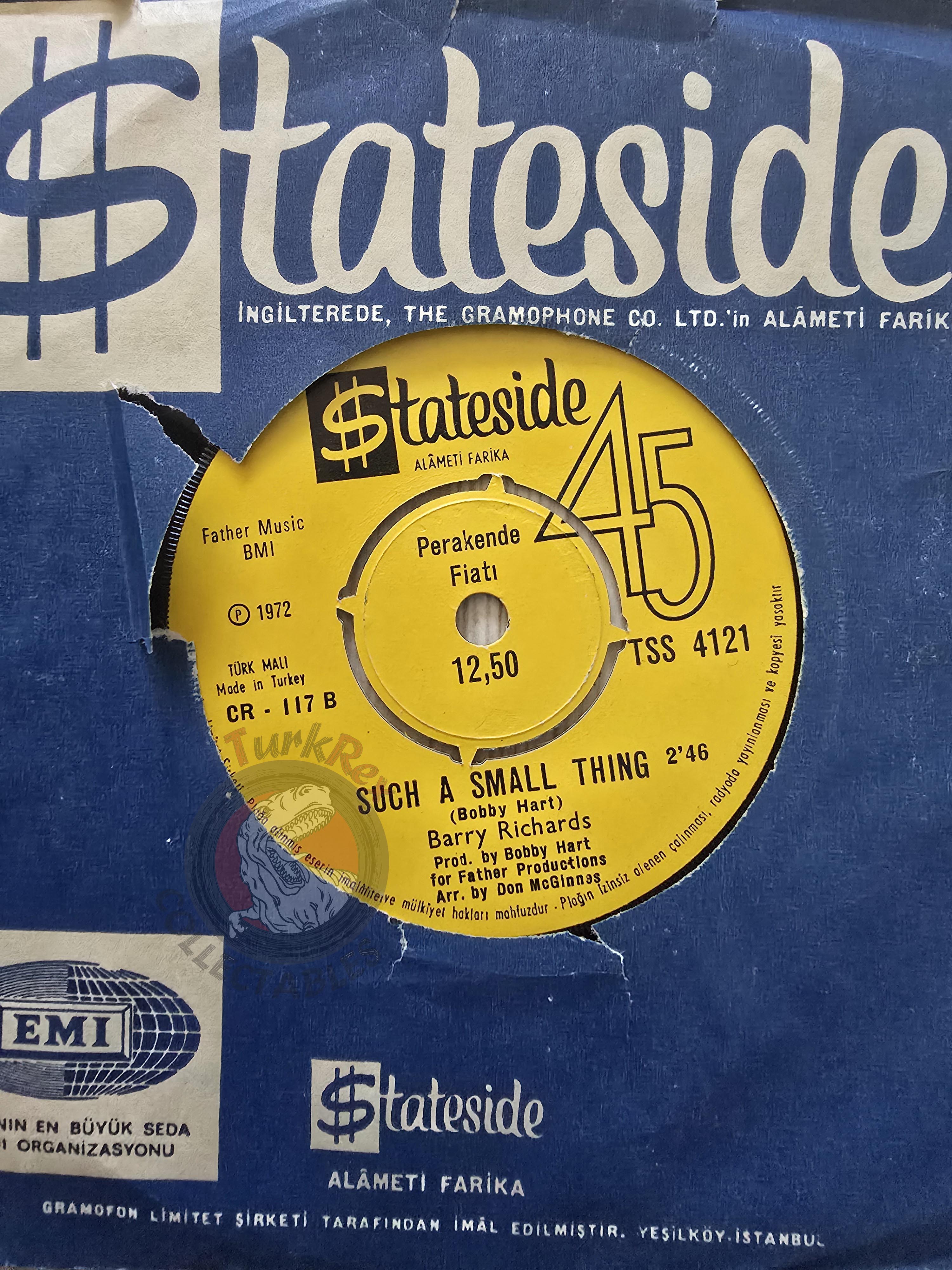 Barry Richards – Stop! In The Name Of Love 7"Promo Turkish Pressing Vinyl Turkey Edition