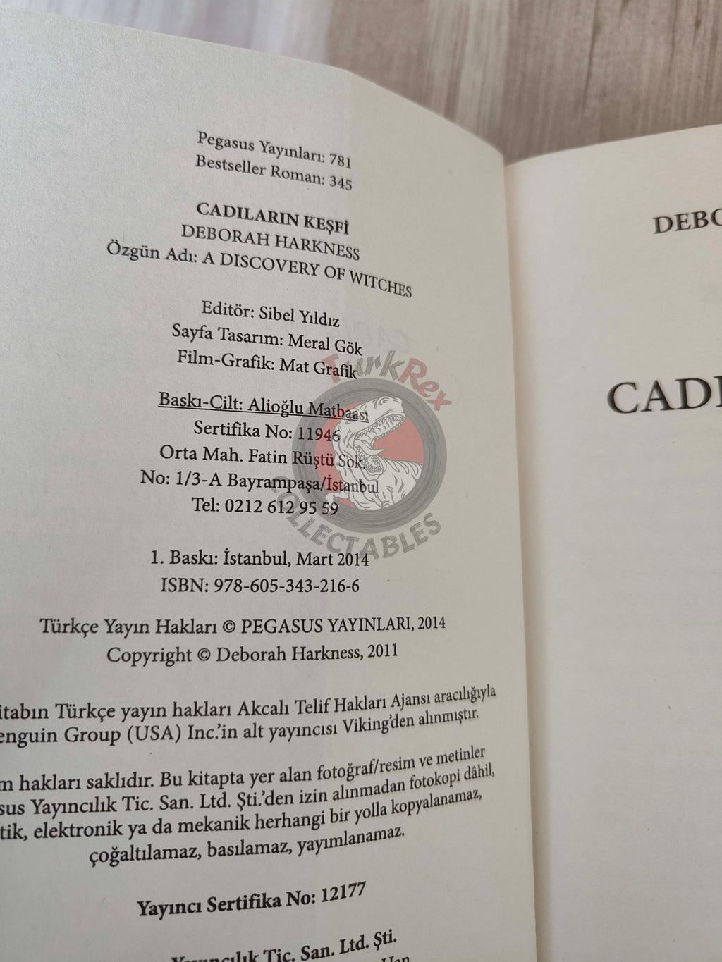 Deborah Harkness – All Souls Trilogy 2014 Turkish Book Turkey