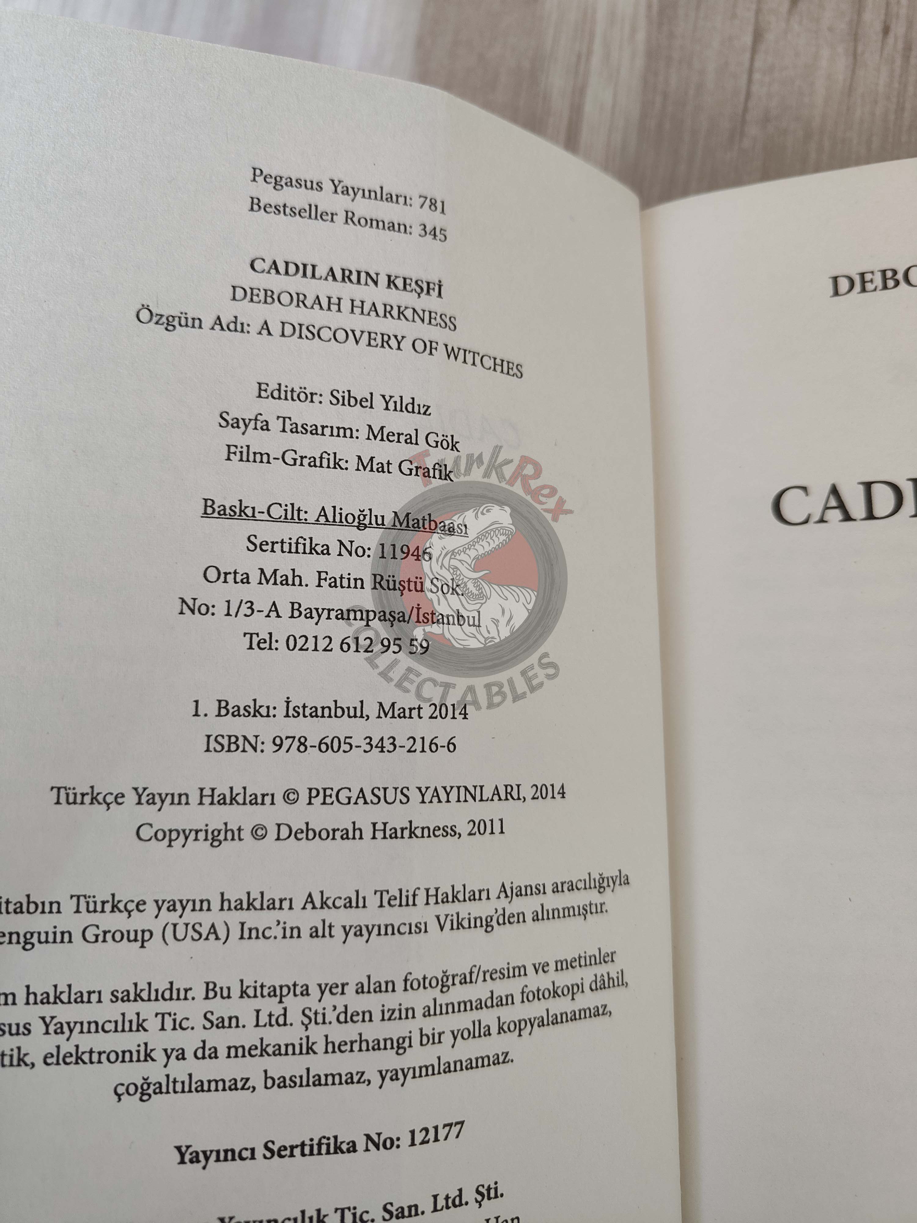 Deborah Harkness – All Souls Trilogy 2014 Turkish Book Turkey