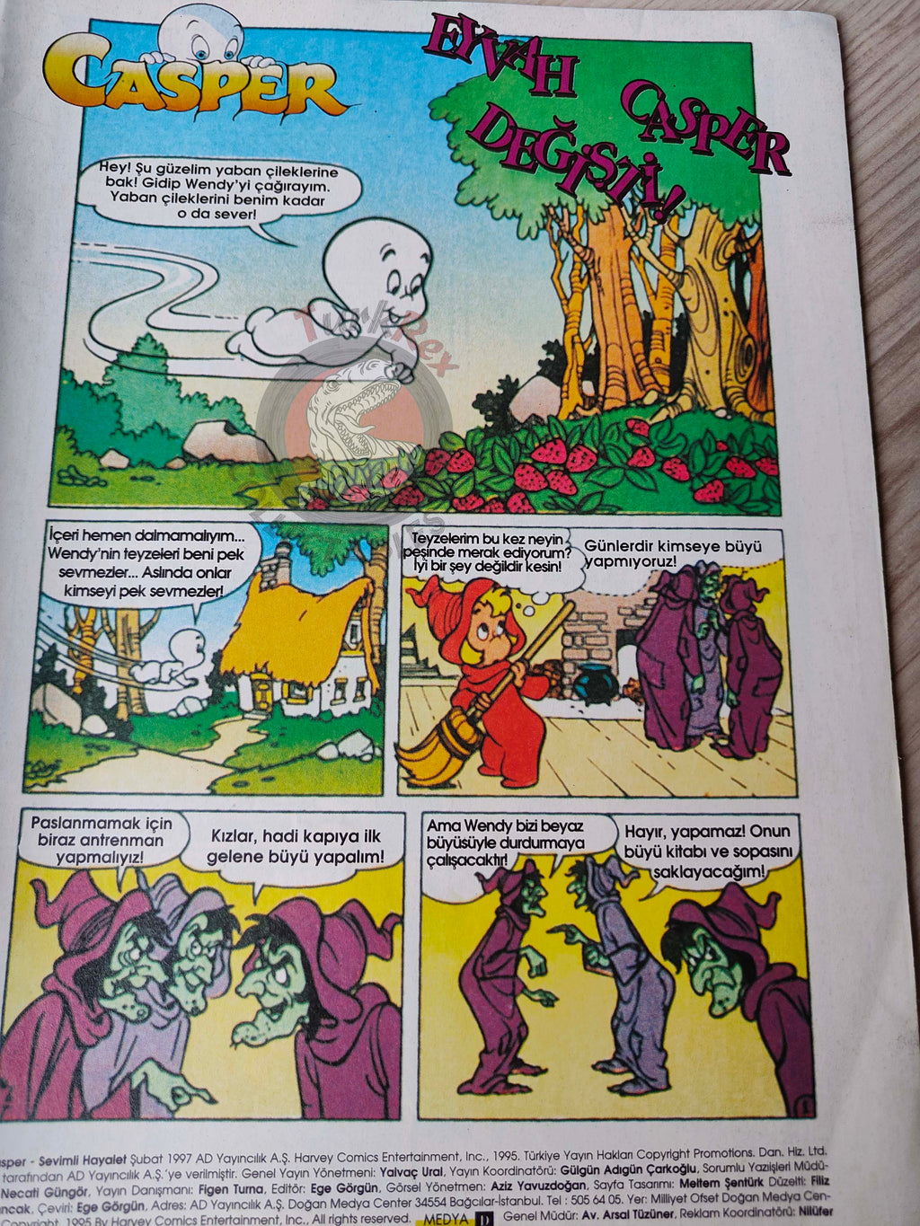 Casper the Friendly Ghost Magazine – Issue #18 1997 Turkish Comic Turkey