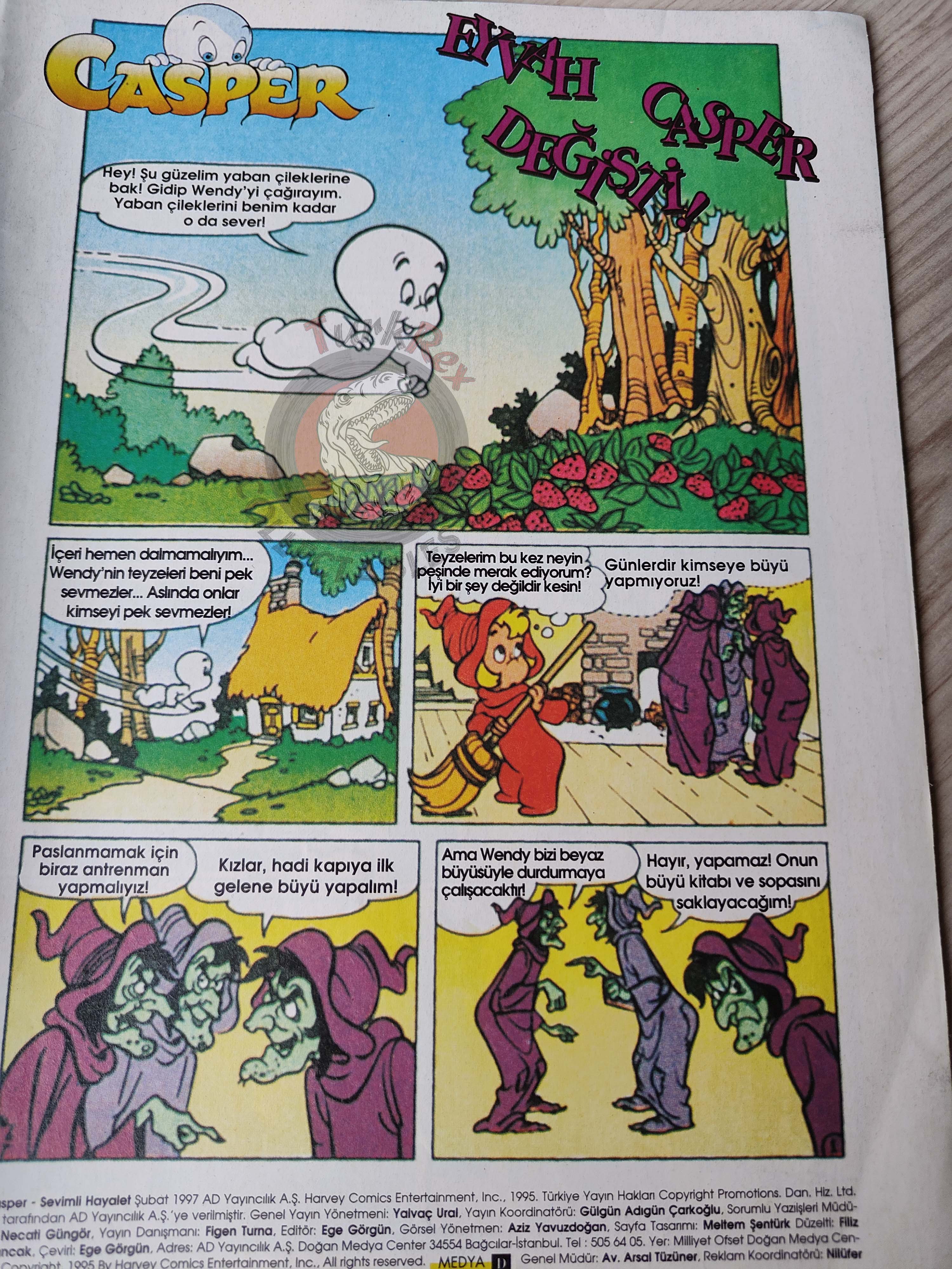 Casper the Friendly Ghost Magazine – Issue #18 1997 Turkish Comic Turkey
