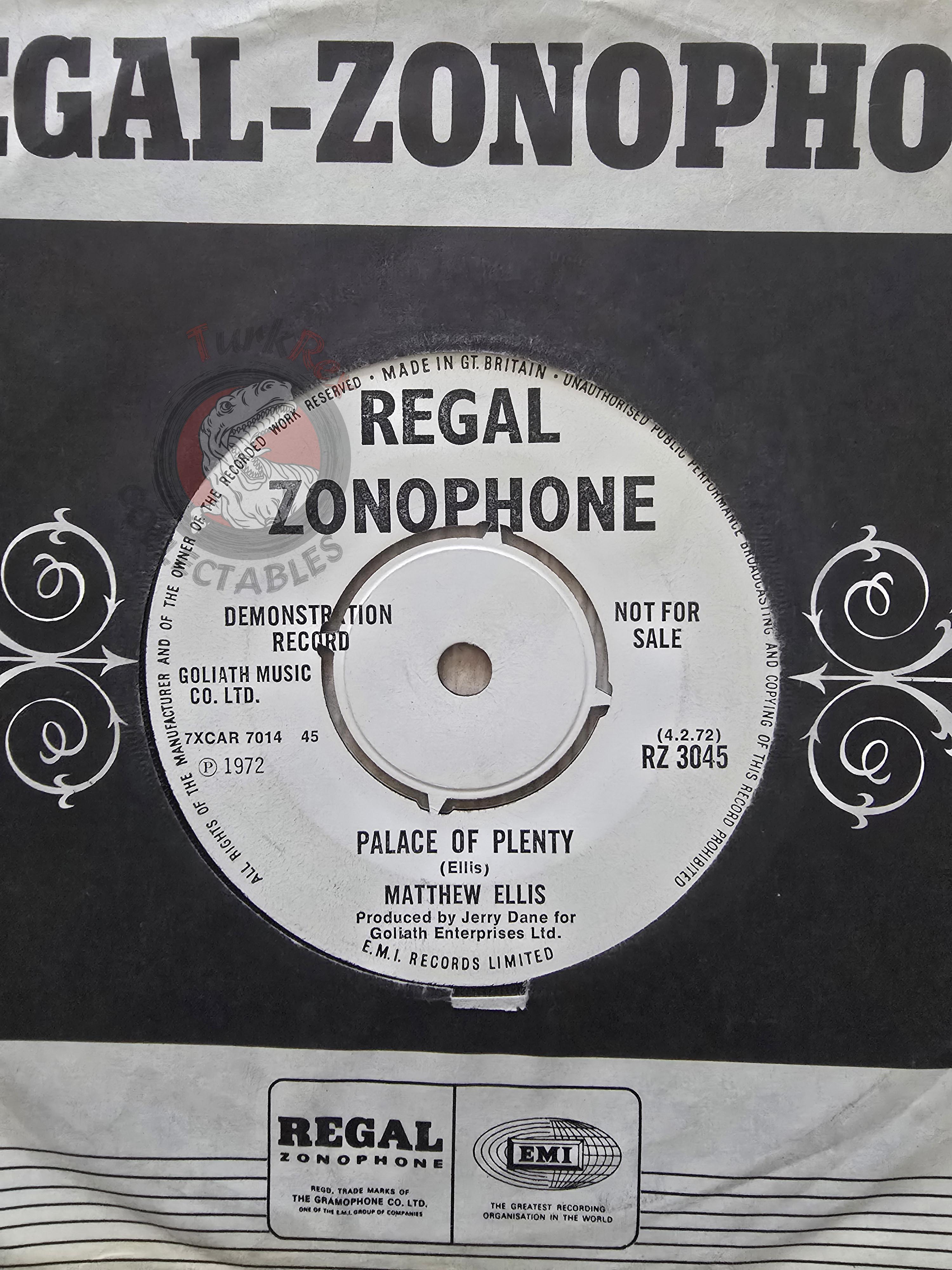 Matthew Ellis – Two By Two 7" Promo UK Pressing Vinyl