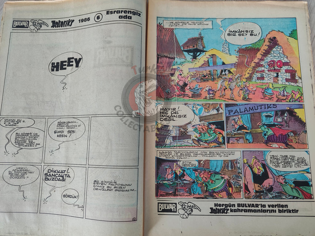 Asterix –  Asterix and the Great Crossing 1986 Turkish Edition Comic Turkey