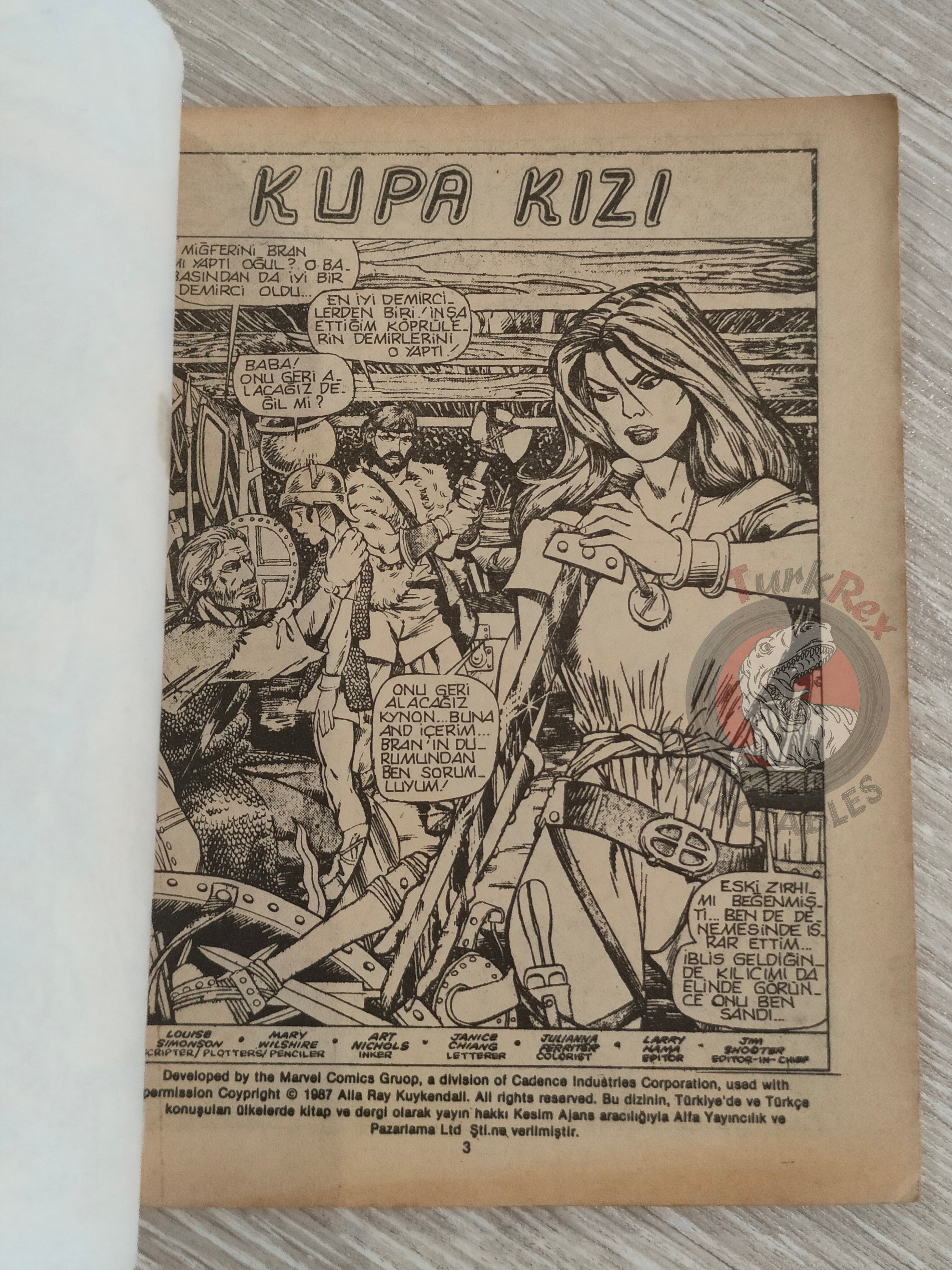 Red Sonja #9 1987 Turkish Comic Turkey Cover #8 - #9 Indiana Jones #11