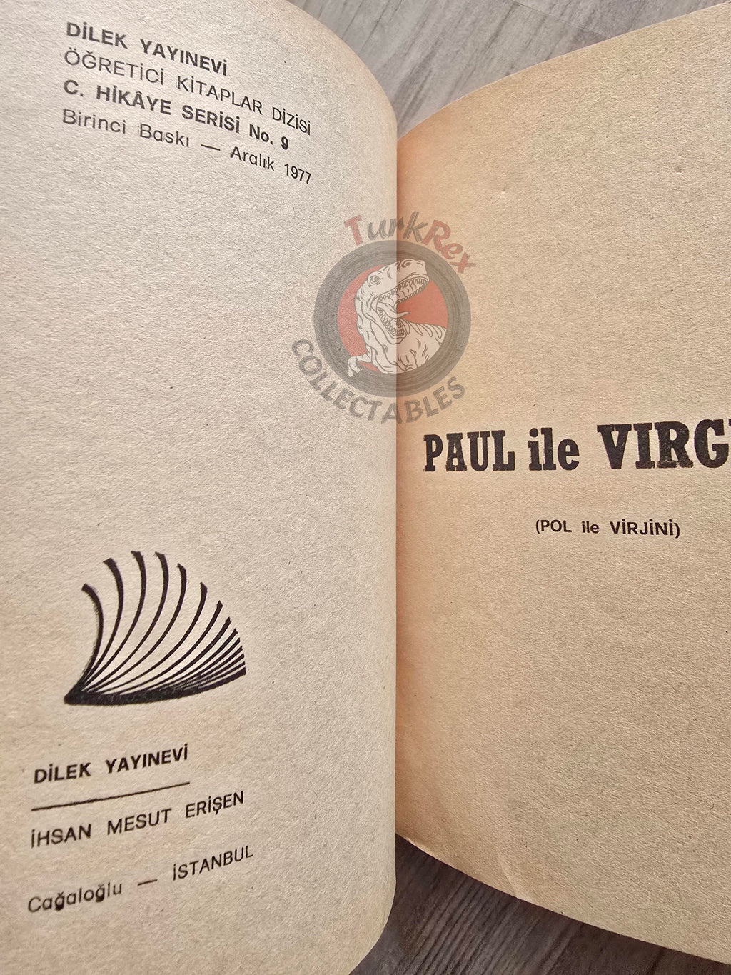 Bernardin de Saint-Pierre – Paul et Virginie 1977 Turkish Book Turkey