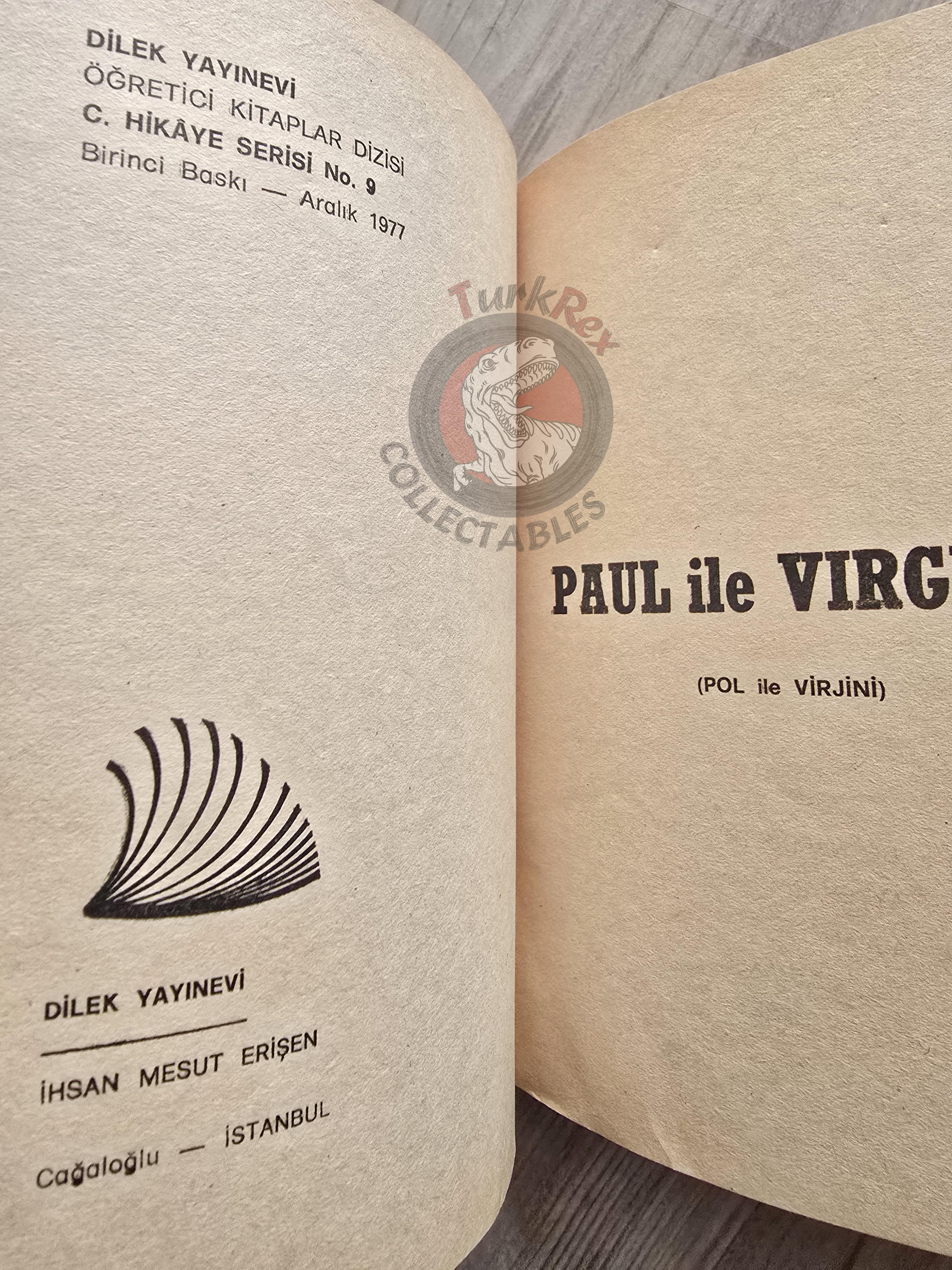 Bernardin de Saint-Pierre – Paul et Virginie 1977 Turkish Book Turkey