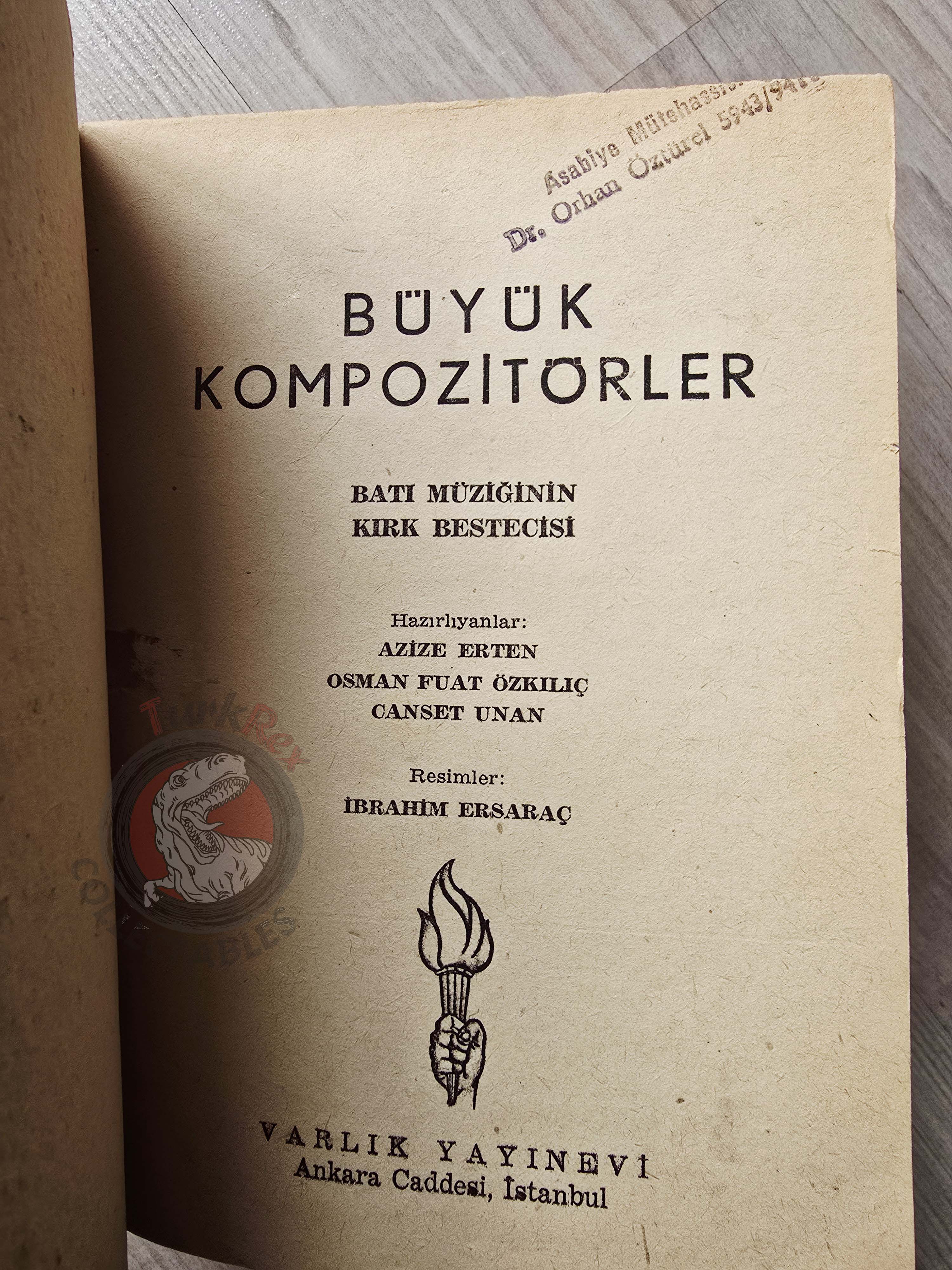 Great Composers 1959 1st by Turkish Writer Book Turkey Classical Music Bach Haydn