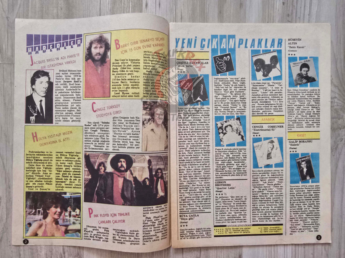 Hey Music World 1982 Donna Summer Turkish Mag Turkey Jacques Brel Pink Floyd Joëlle’s death Nicole