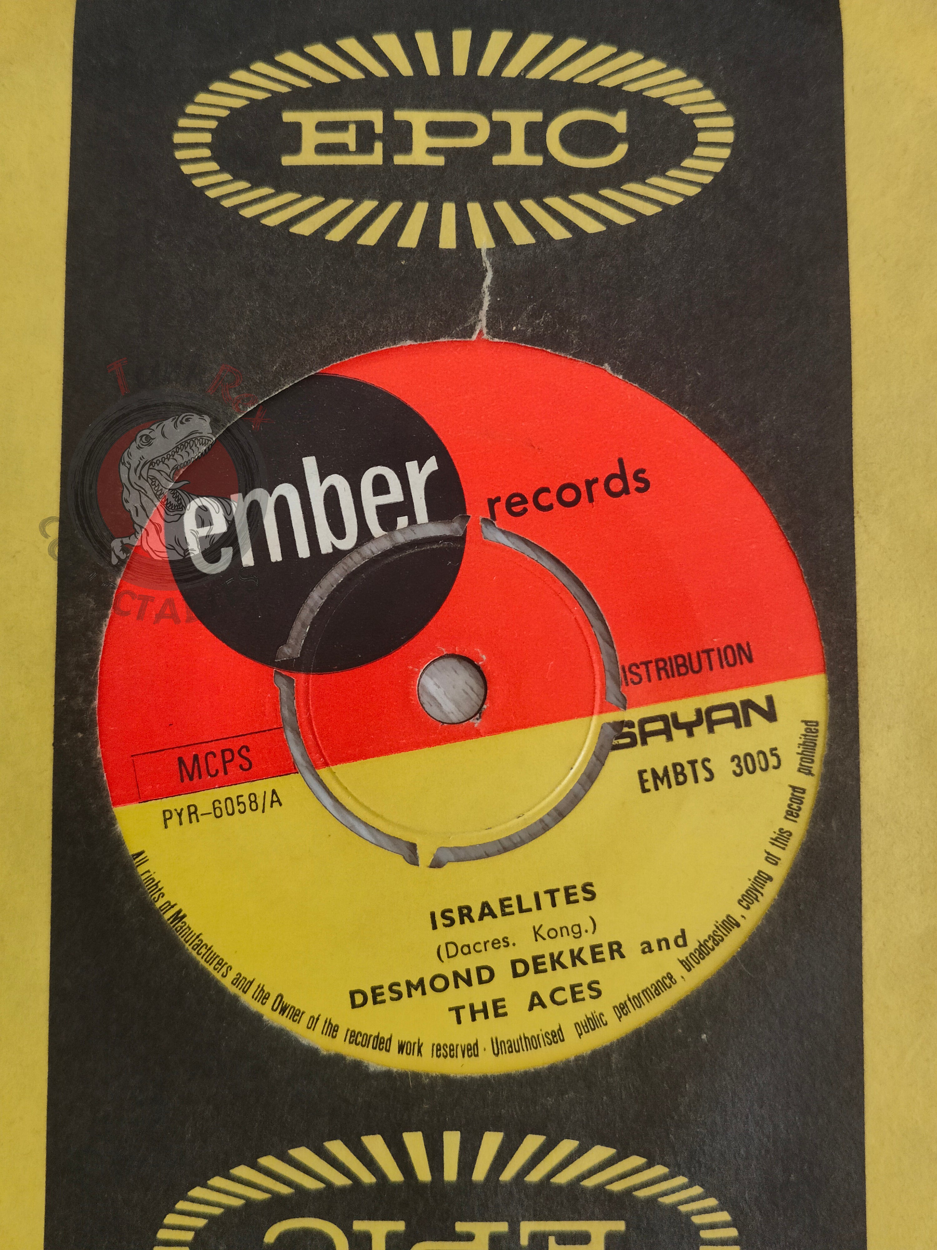 Desmond Dekker & The Aces – Israelites 7" Turkish Pressing Vinyl Turkey Edition