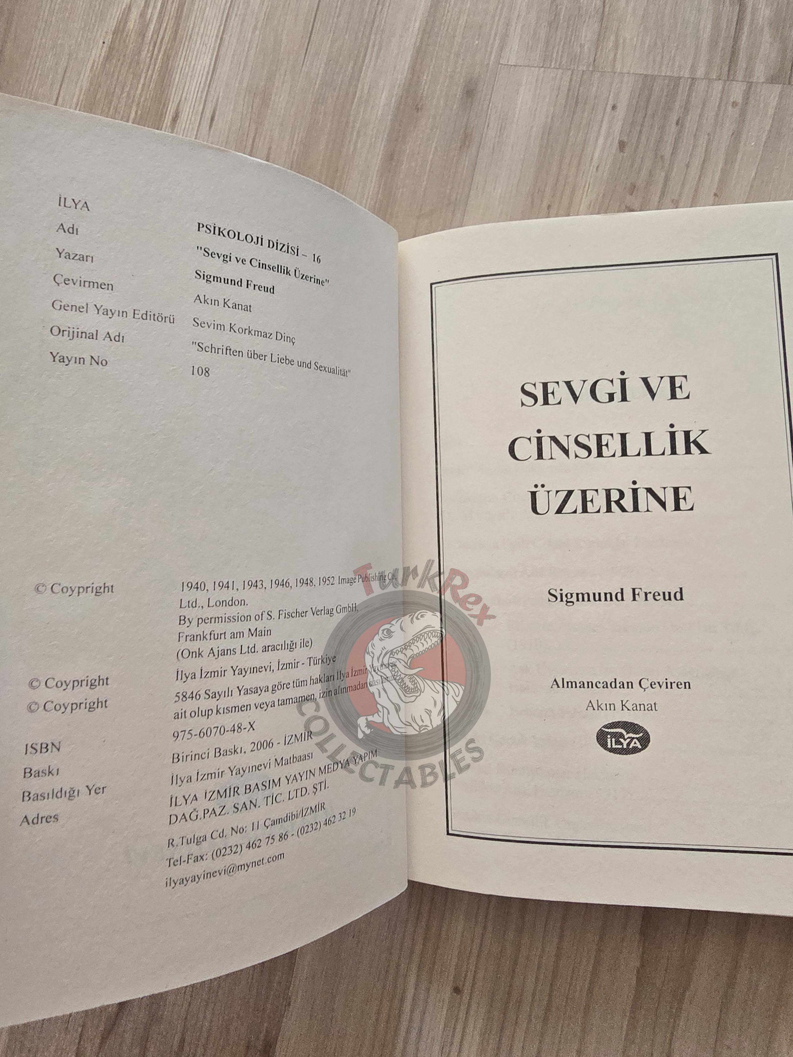 Sigmund Freud – On Love and Sexuality 2006 Turkish Book Turkey