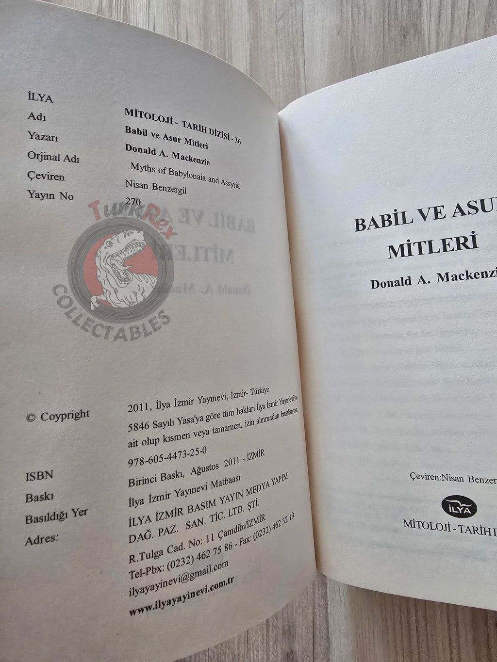 Daniel A. Mackenzie – Myths of Babylonia and Assyria 2011 Turkish Book Turkey