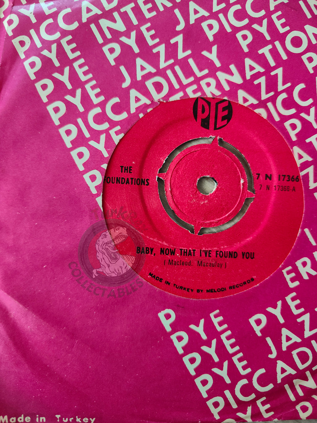 The Foundations – Baby, Now That I've Found You 7" Turkish Pressing Vinyl Turkey Edition