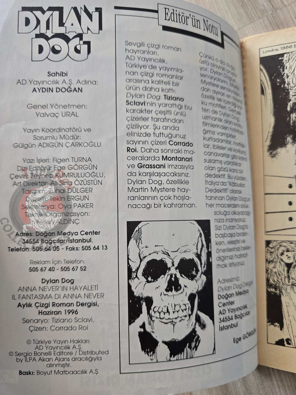 Dylan Dog #2 1996 Turkish Comic Turkey #4 Il fantasma di Anna Never