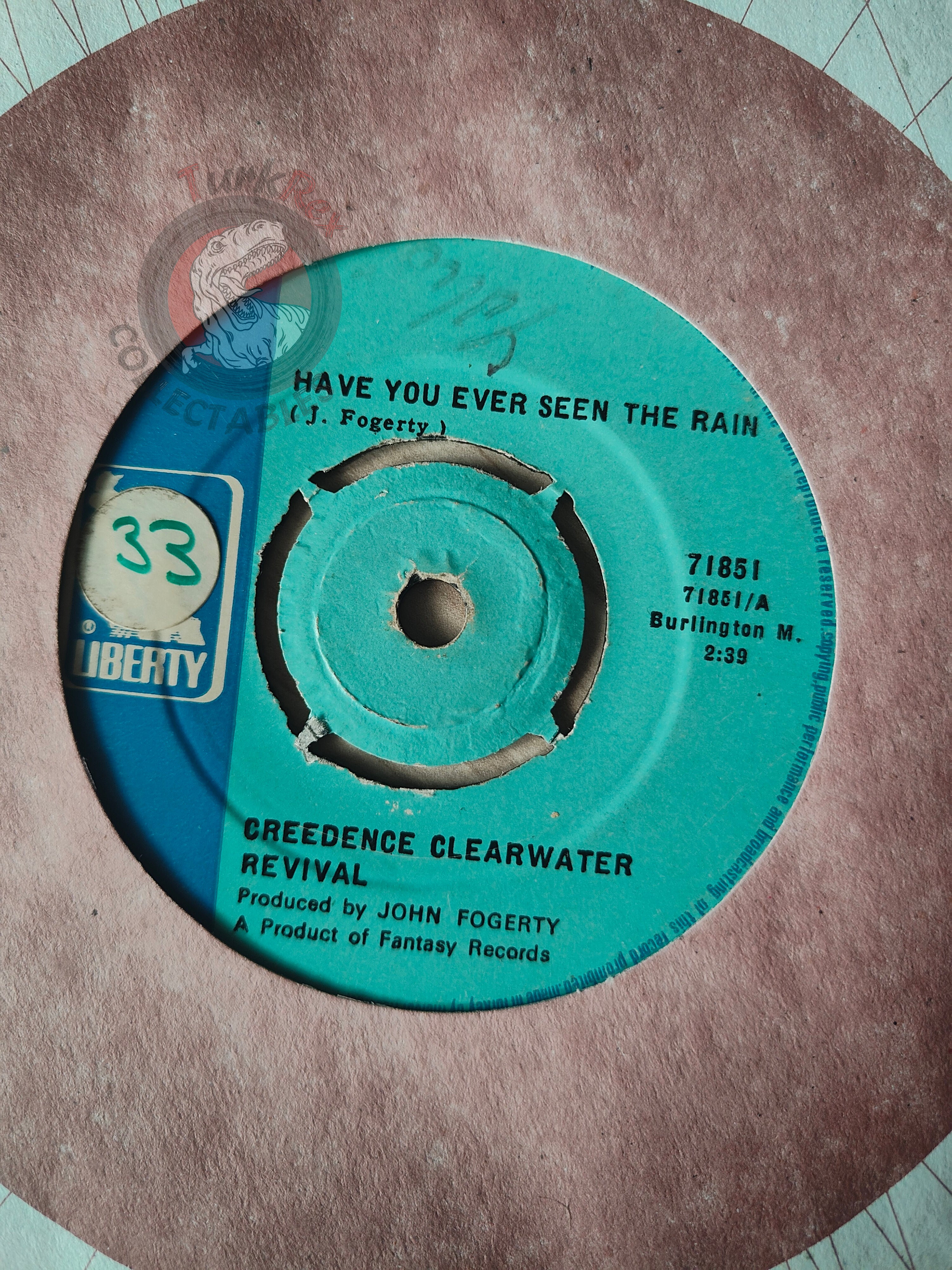 Creedence Clearwater Revival – Have You Ever Seen The Rain 7" Turkish Pressing Vinyl Turkey Edition