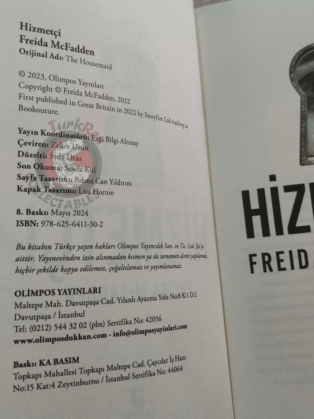 Freida McFadden – The Housemaid 2024 Turkish Book Turkey