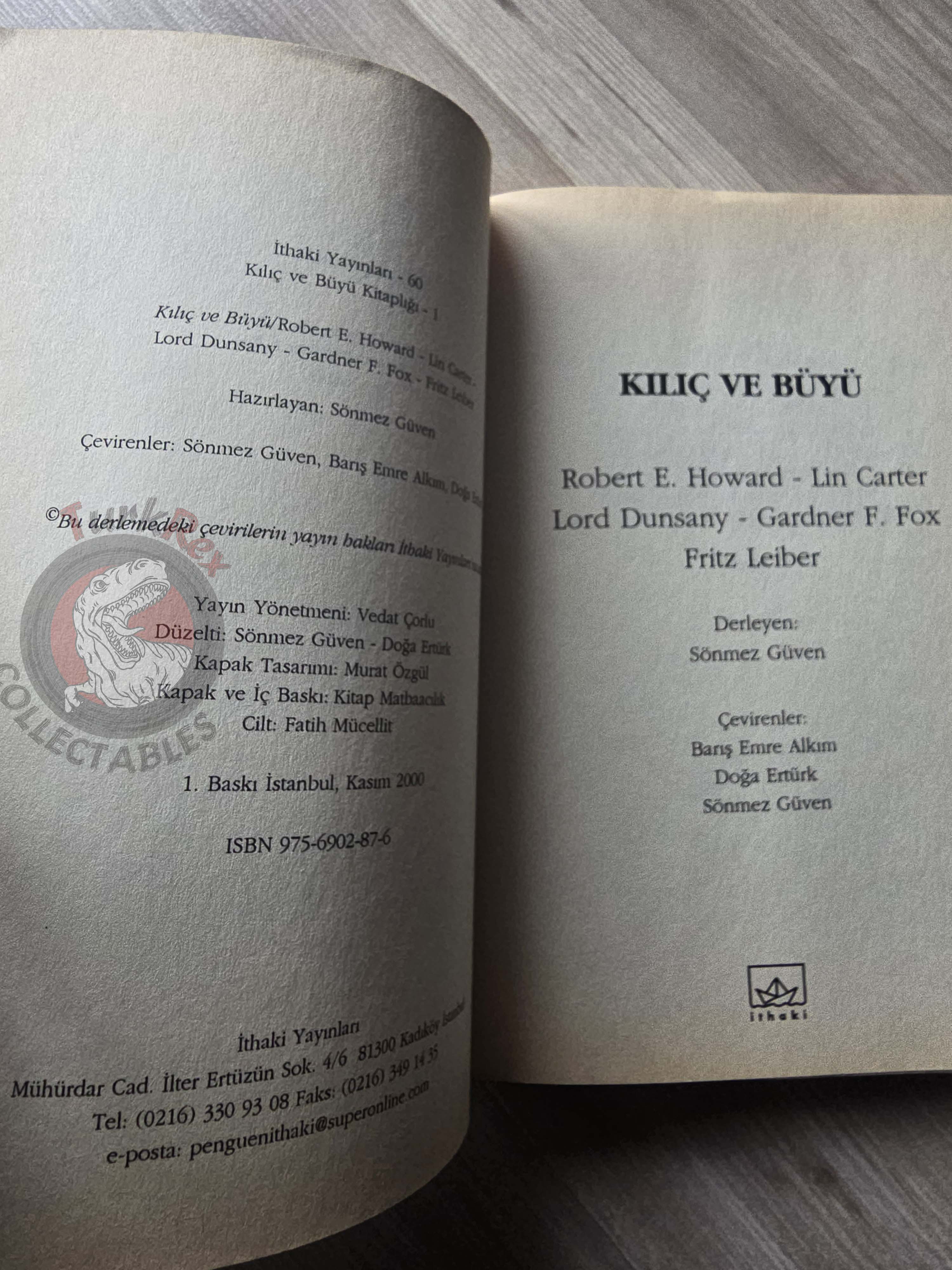Robert E. Howard - Sword and Sorcery 2000 1st Turkish Book Turkey Conan Frank Frazetta