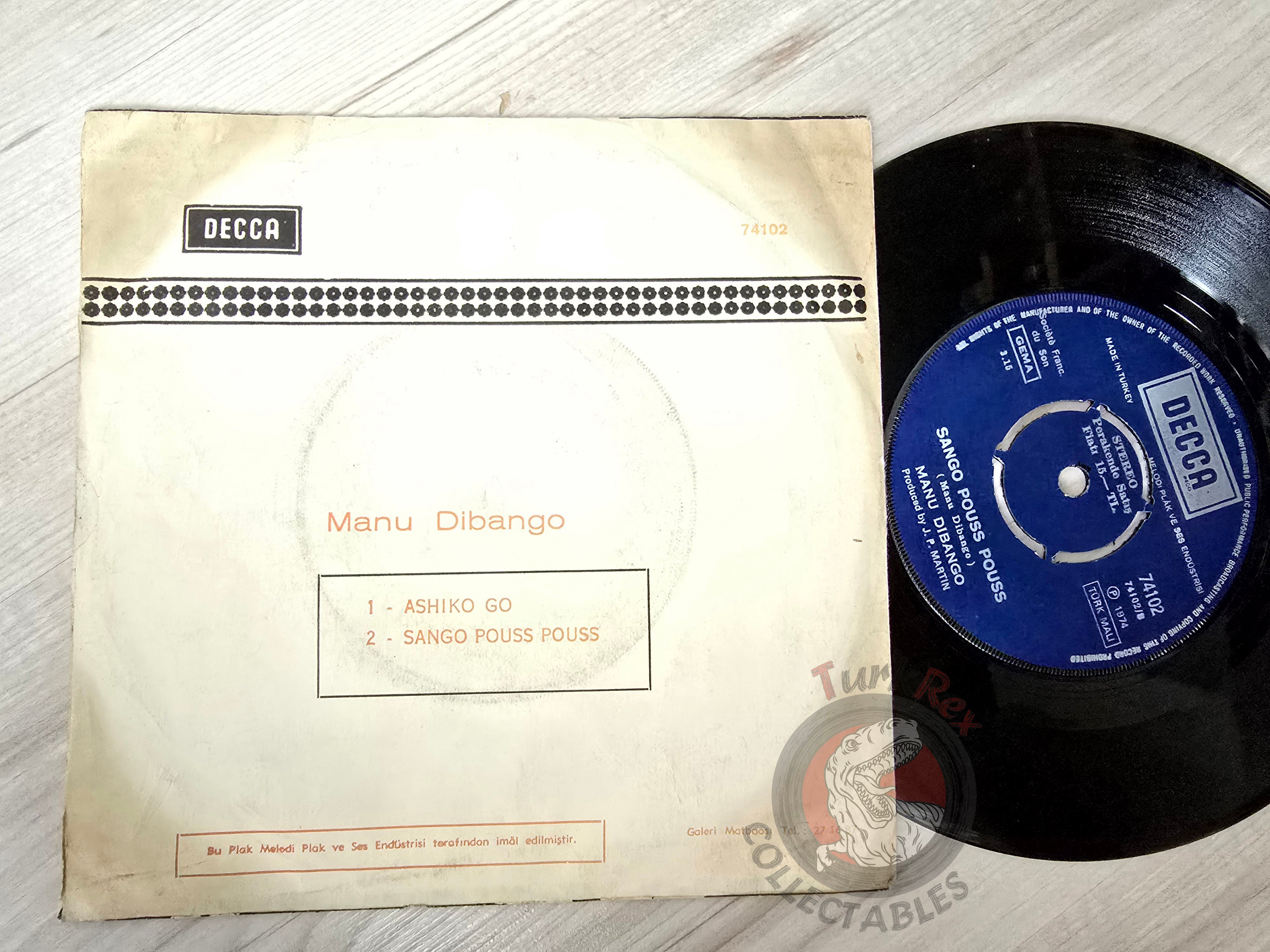 Manu Dibango – Ashiko Go 7" Turkish Pressing Vinyl Turkey Edition