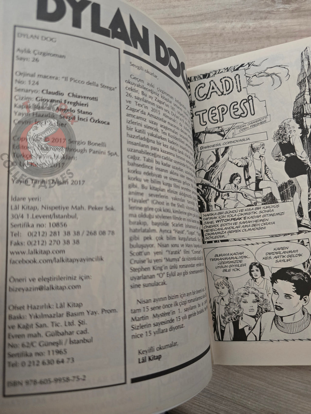 Dylan Dog #26 2017 Turkish Comic Turkey #124 Il picco della strega