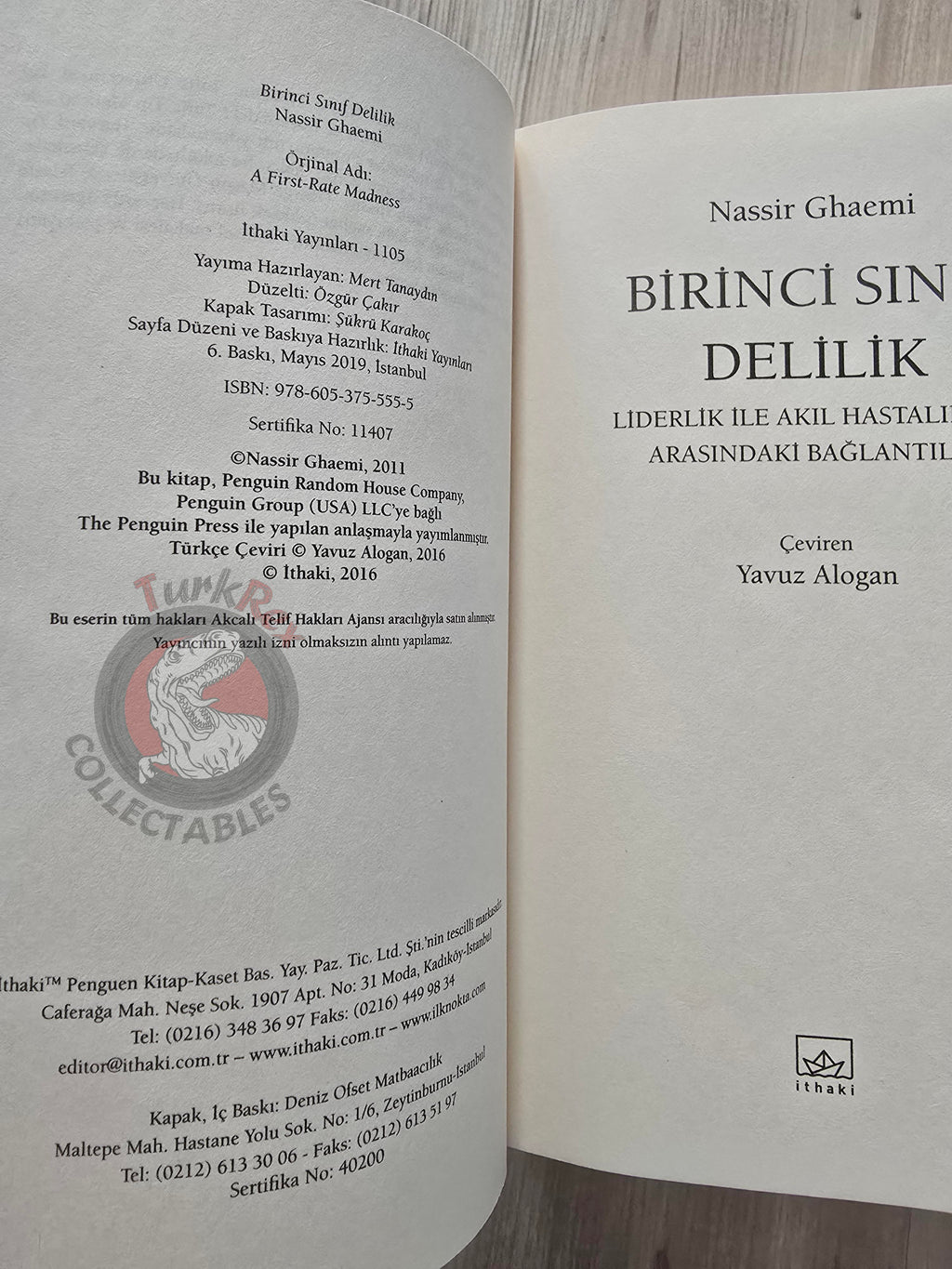 Nassir Ghaemi – A First-Rate Madness  2019 Turkish Book Turkey