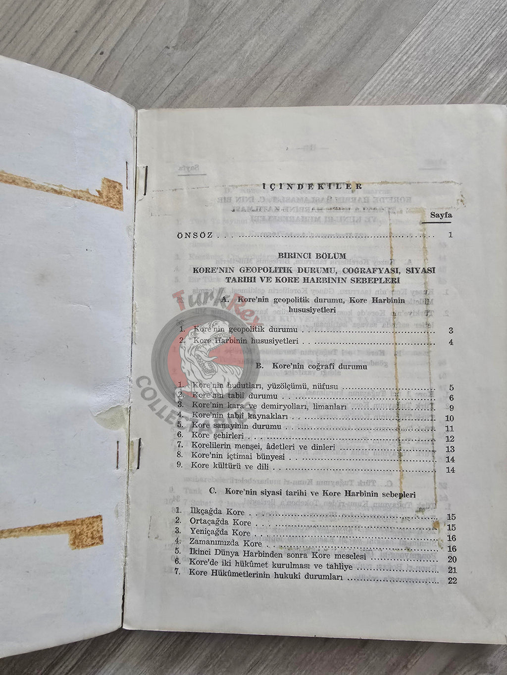 Turkish Armed Forces Operations in the Korean War 1950–1953 Turkey Book 1959 with Maps