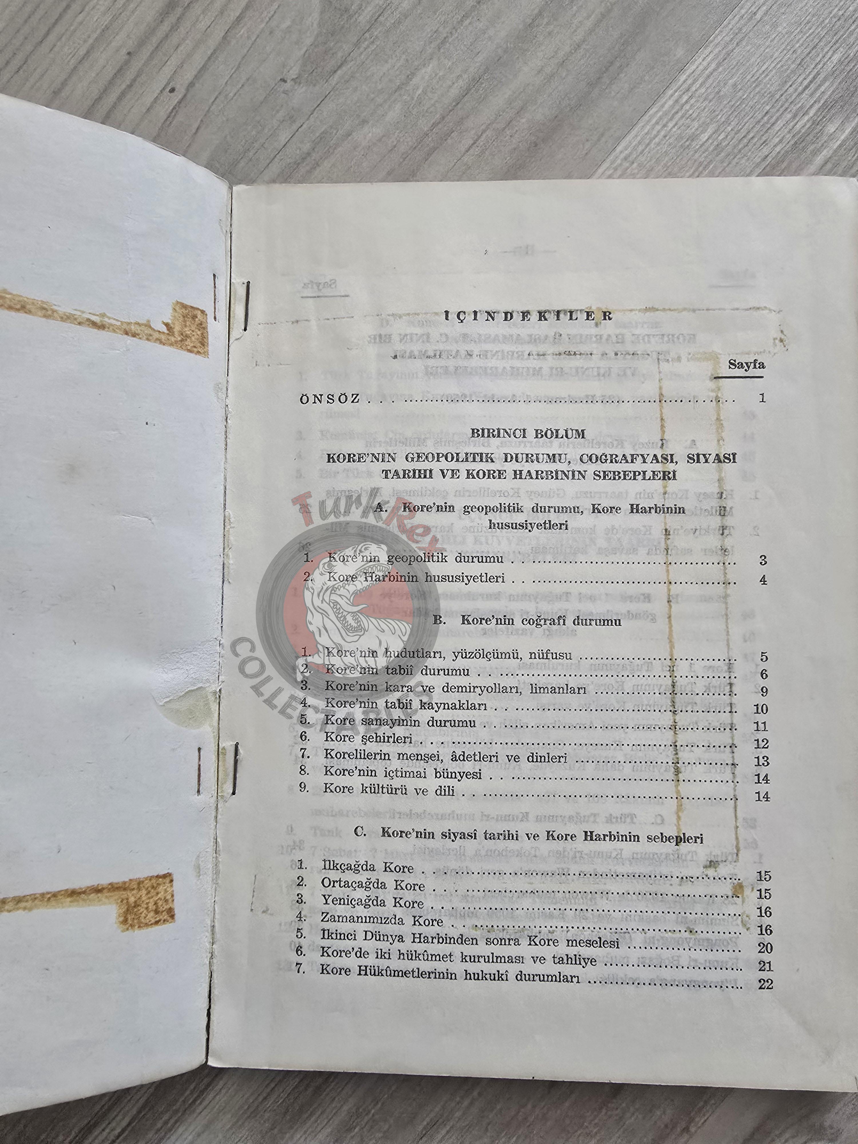 Turkish Armed Forces Operations in the Korean War 1950–1953 Turkey Book 1959 with Maps