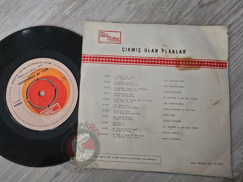 The Temptations – Ball Of Confusion 7" Turkish Pressing Vinyl Turkey Edition