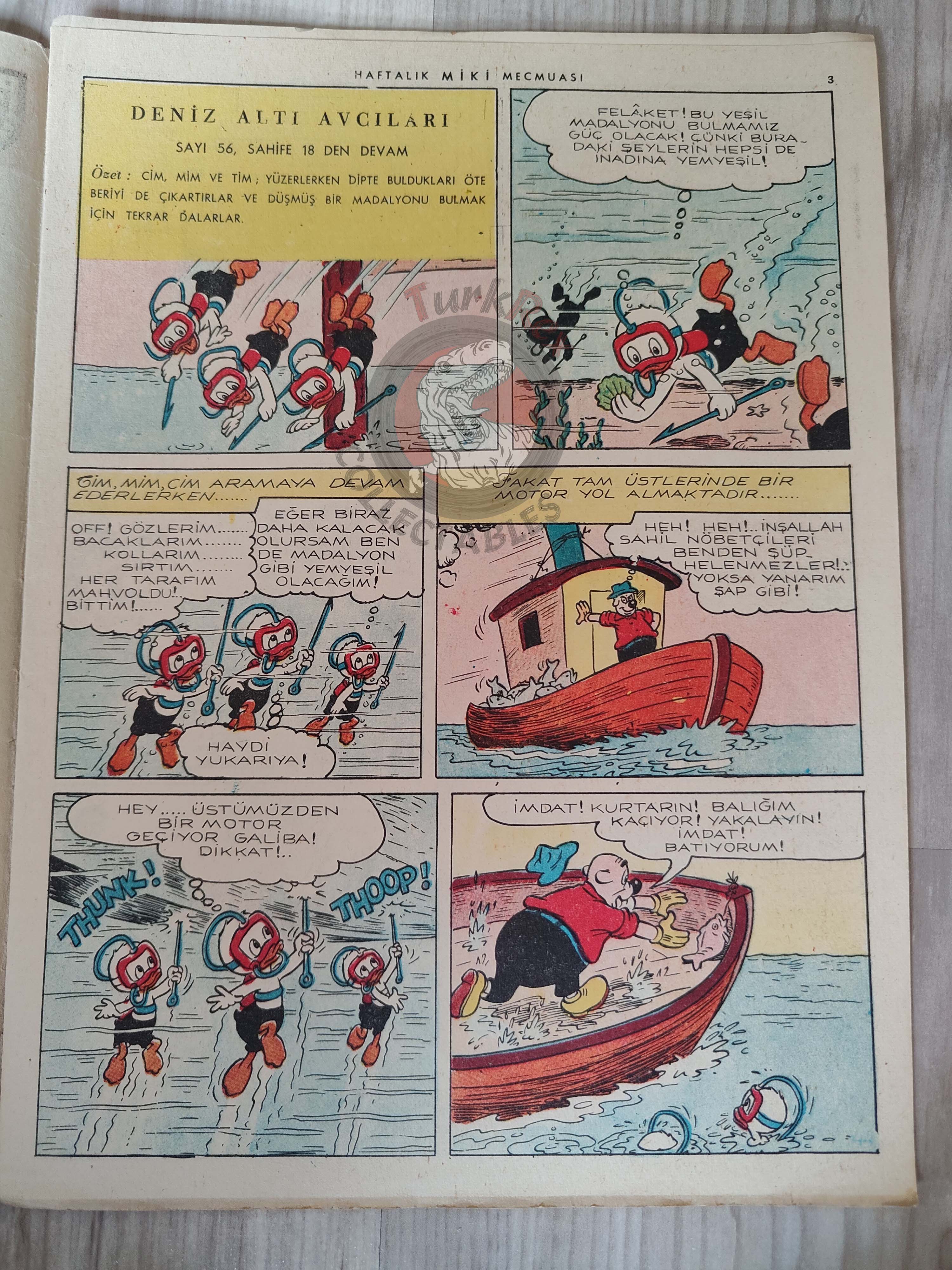 Mickey Mouse Mag #57 1963 Turkish Comic Turkey Walt Disney Donald Duck Goofy