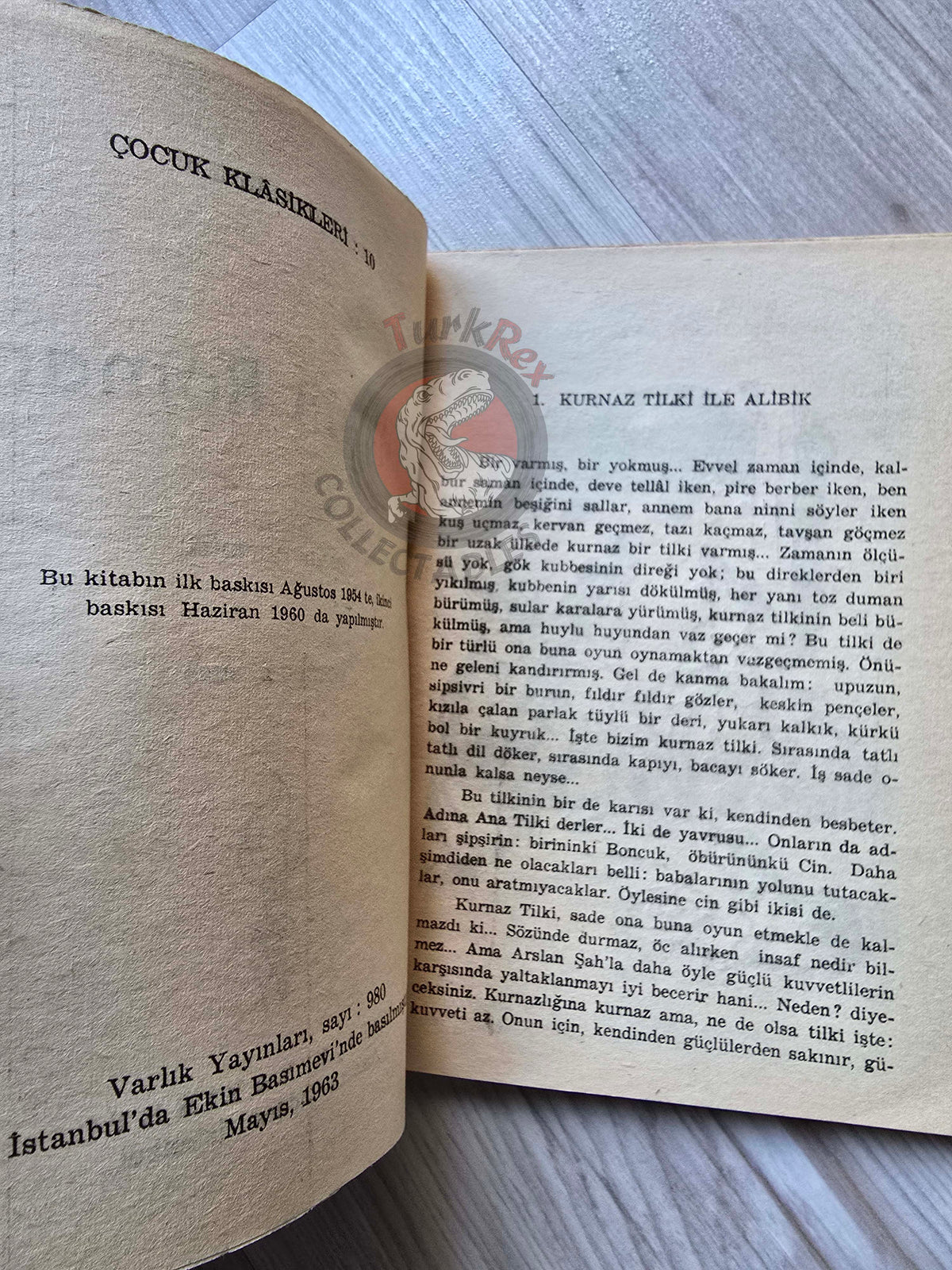 Reynard the Fox 1963 Turkish Book Turkey Illustrated