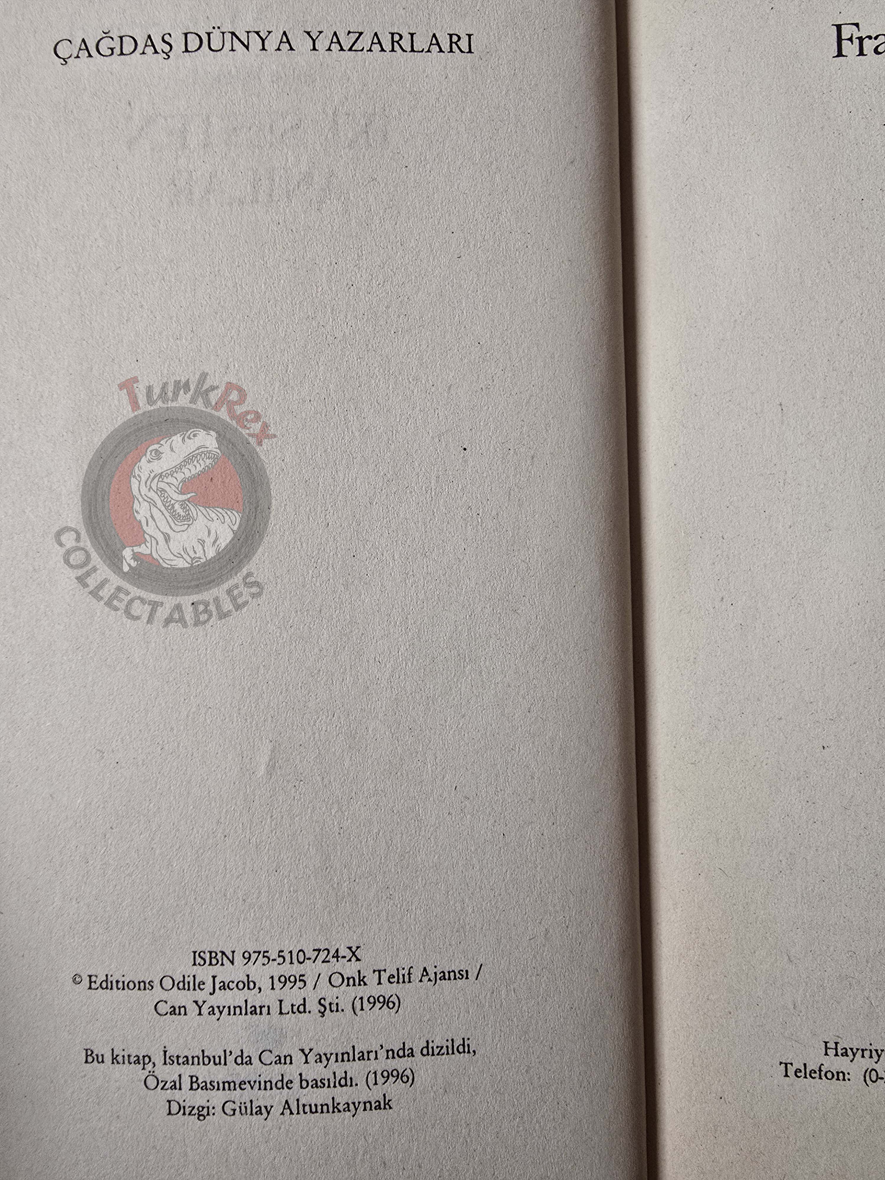 François Mitterrand – Mémoire à Deux Voix 1996 1st Turkish Book Turkey