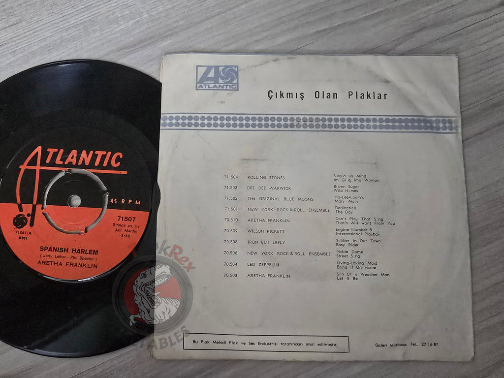 Aretha Franklin – Spanish Harlem 7" Turkish Pressing Vinyl Turkey Edition