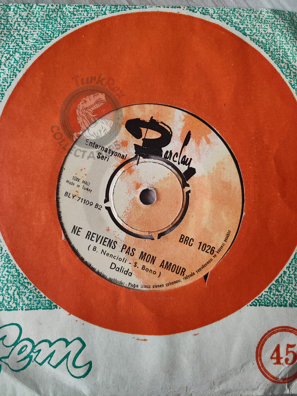 Dalida – Ciao Amore Ciao 7" Turkish Pressing Vinyl Turkey Edition