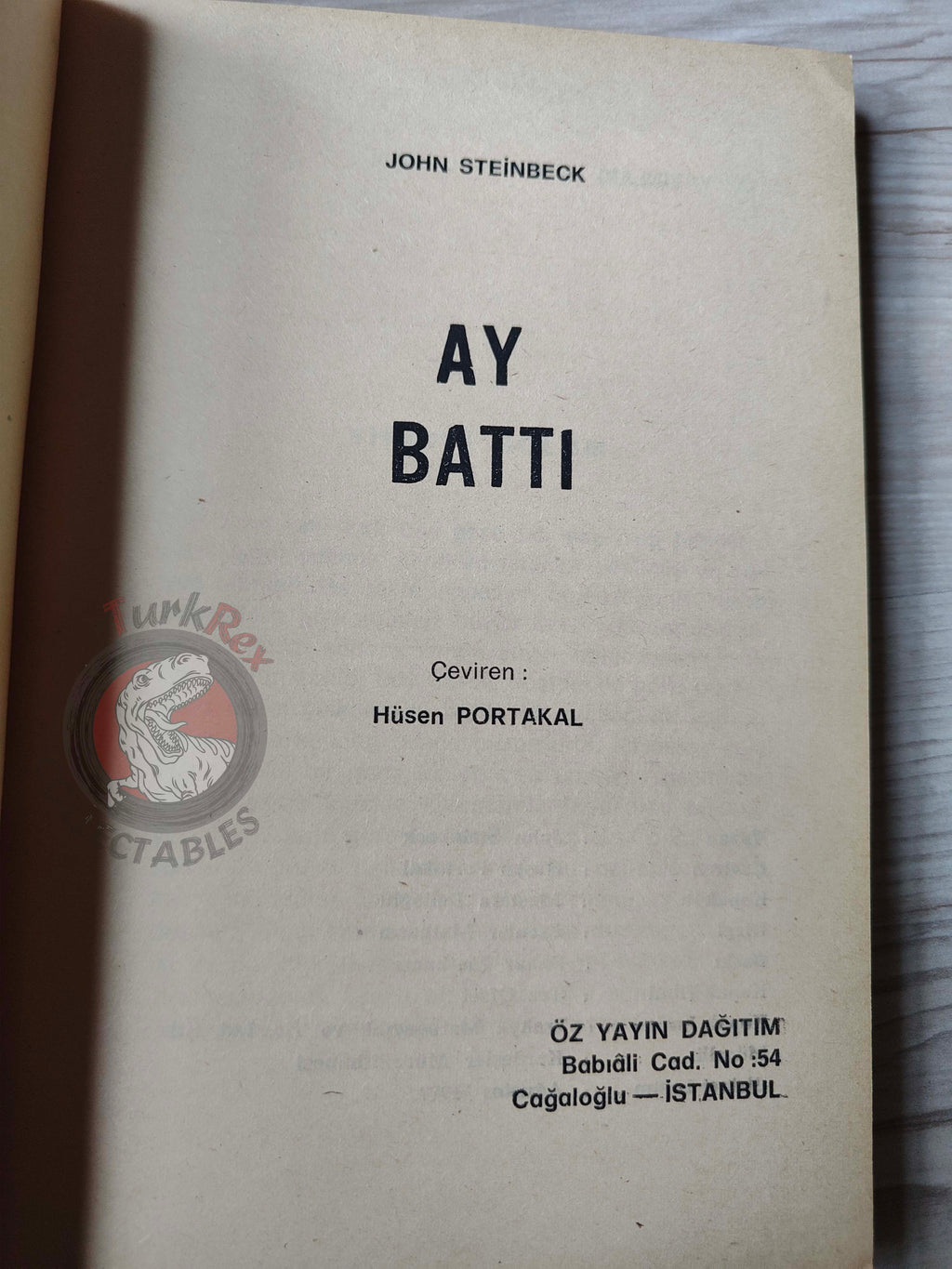 John Steinbeck – The Moon is Down 1977 Turkish Book Turkey