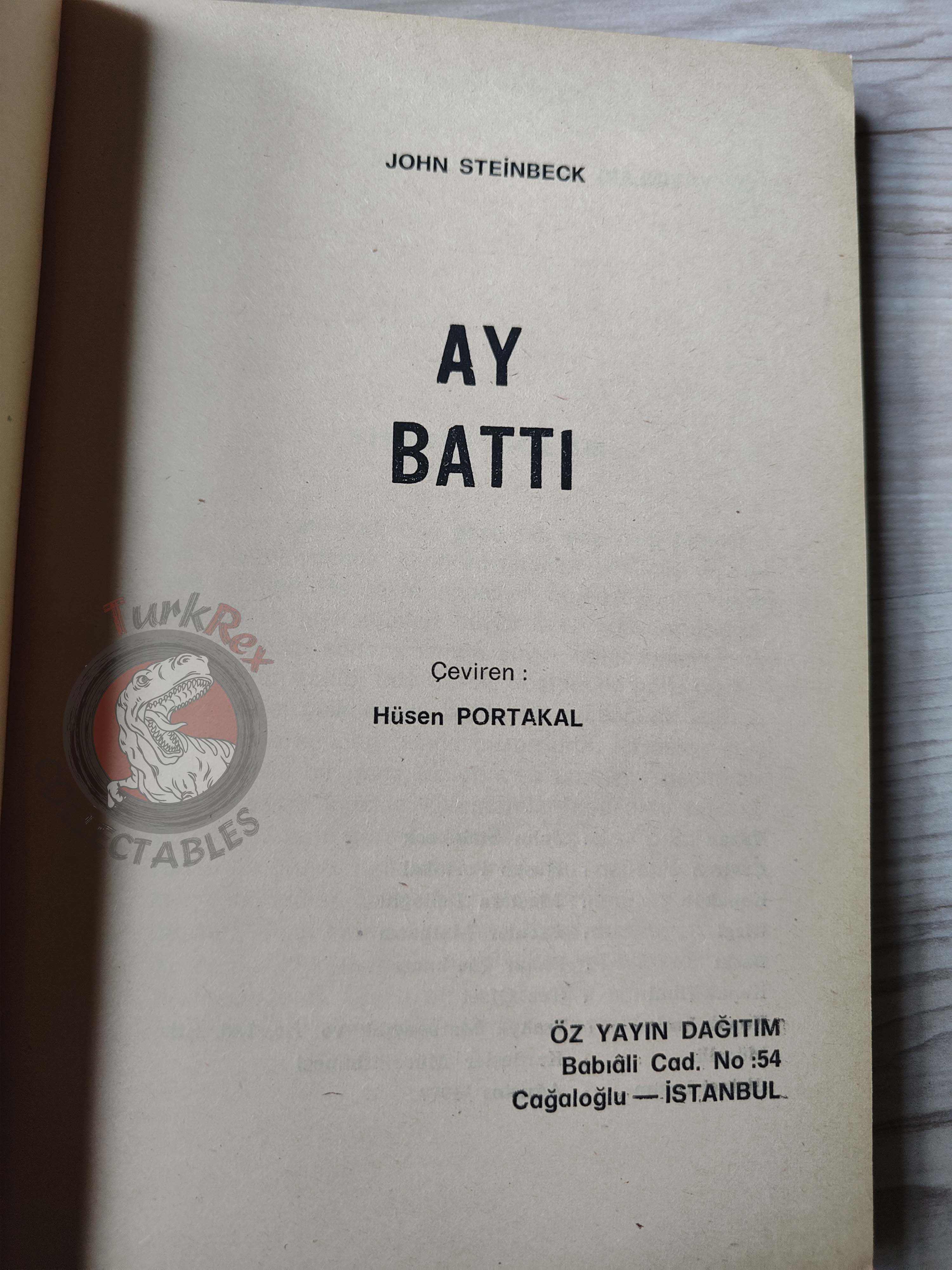 John Steinbeck – The Moon is Down 1977 Turkish Book Turkey