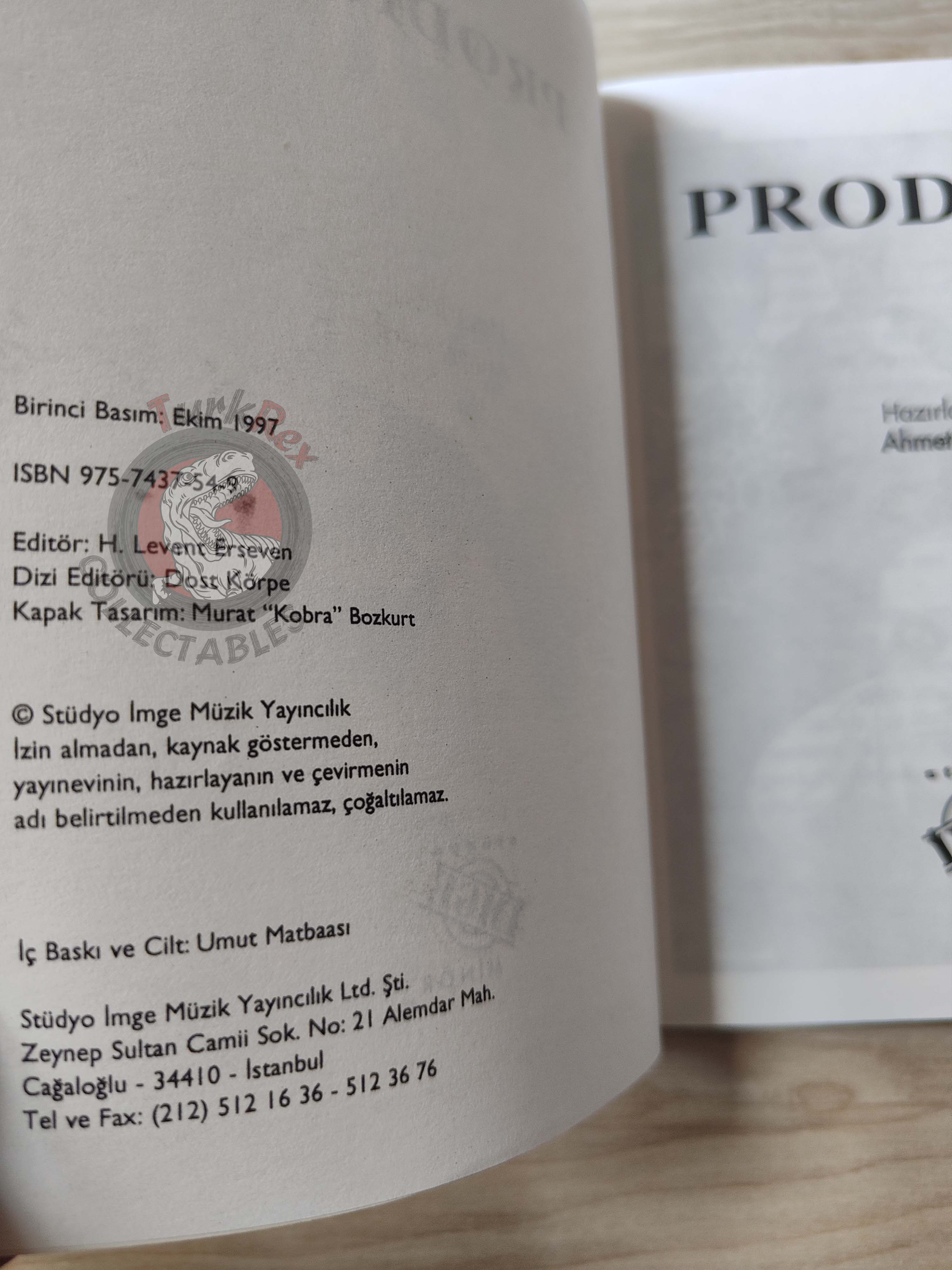 Prodigy Biography Book 1997 1st by Turkish Writer Book Turkey