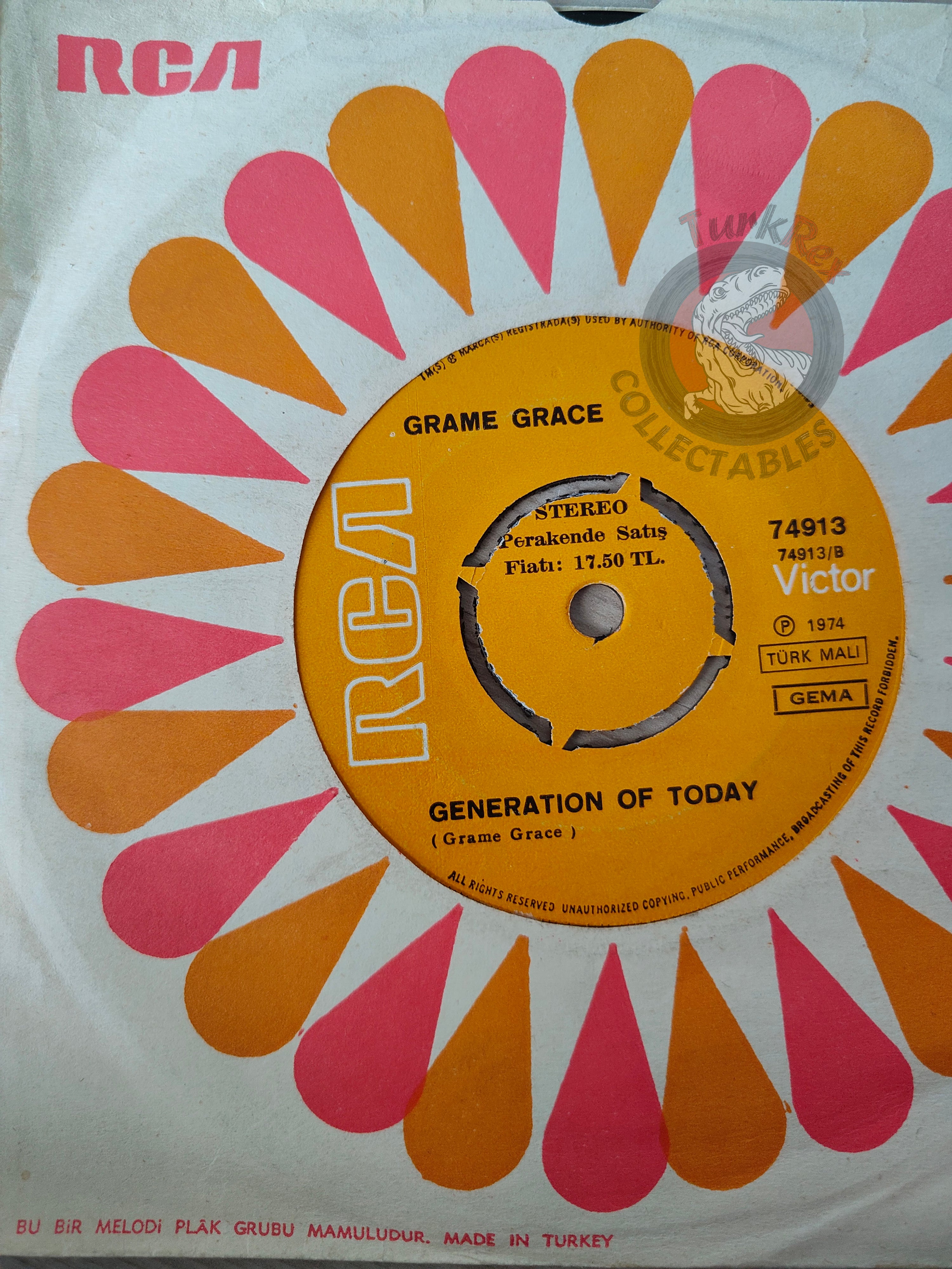 Grame Grace – What Do You Do With My Sweetheart? 7" Turkish Pressing Vinyl Turkey Edition