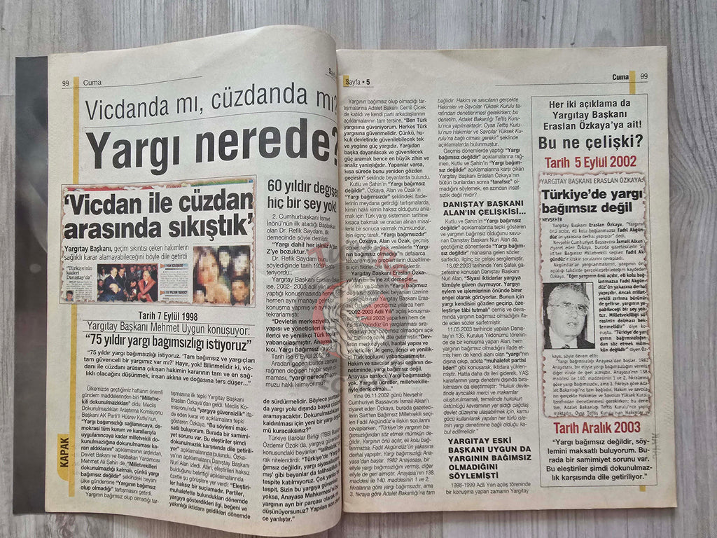 Cuma 2003 Metallica And Justice for All Turkish Magazine Turkey Middle East Saddam Hussein