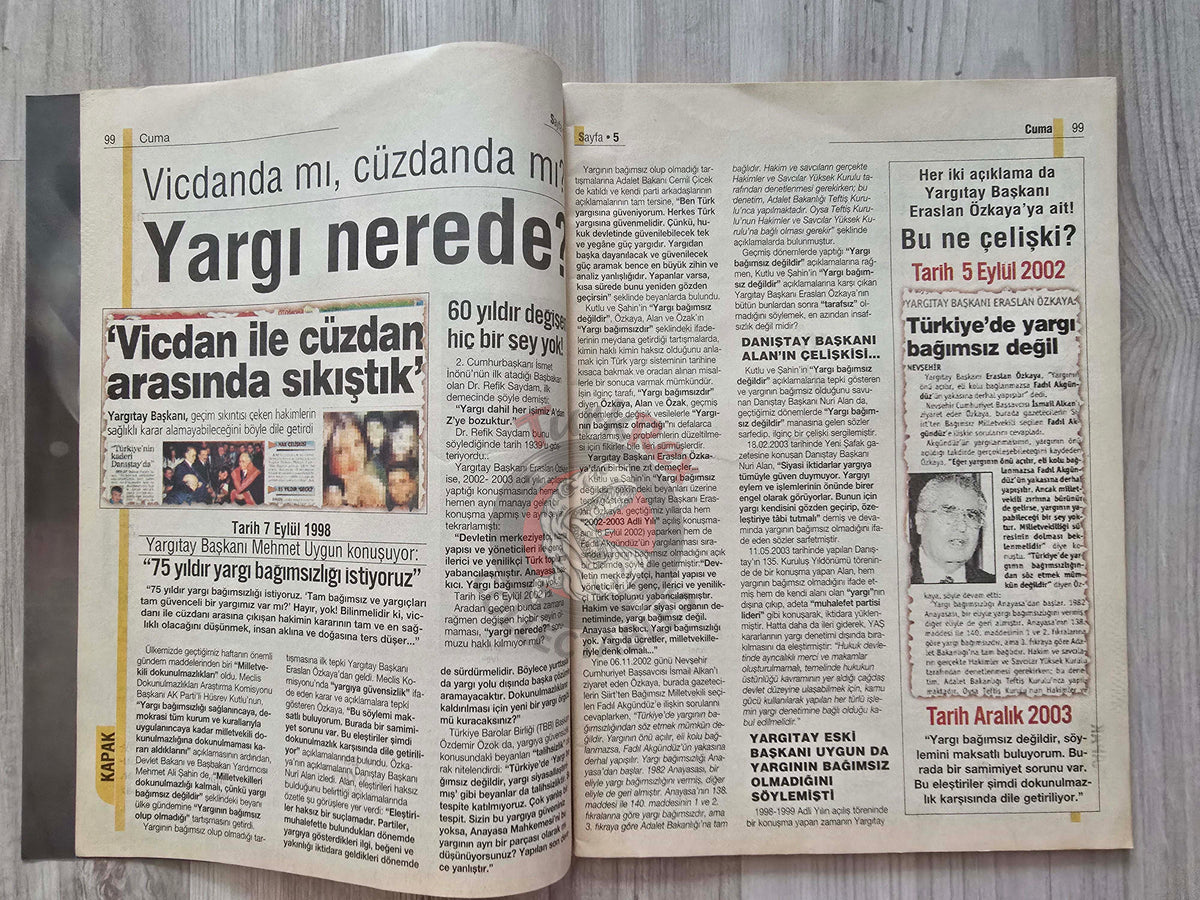 Cuma 2003 Metallica And Justice for All Turkish Magazine Turkey Middle East Saddam Hussein