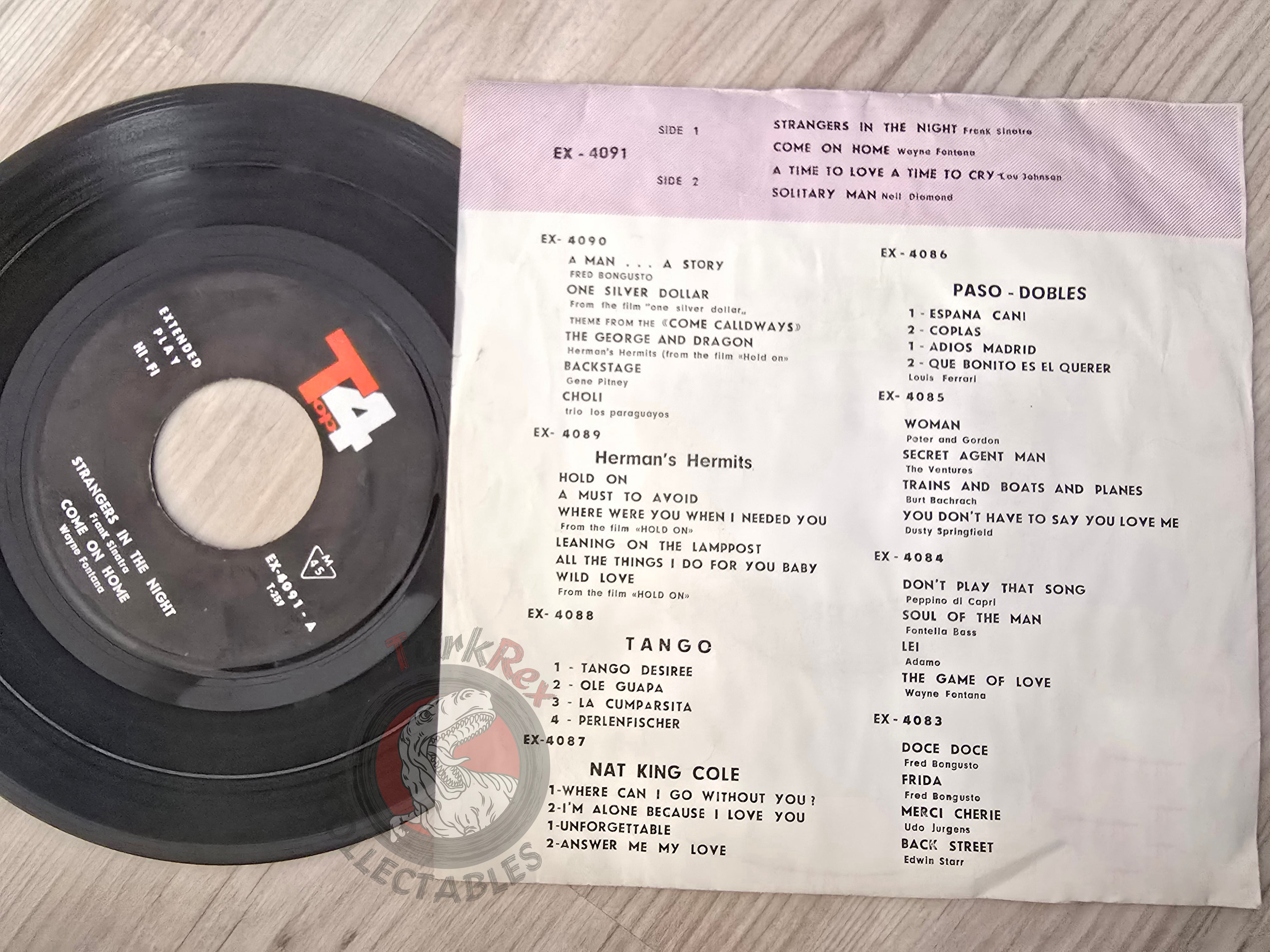 Frank Sinatra / Wayne Fontana / Lou Johnson / Neil Diamond 7" Iran Pressing Vinyl Iranian Edition