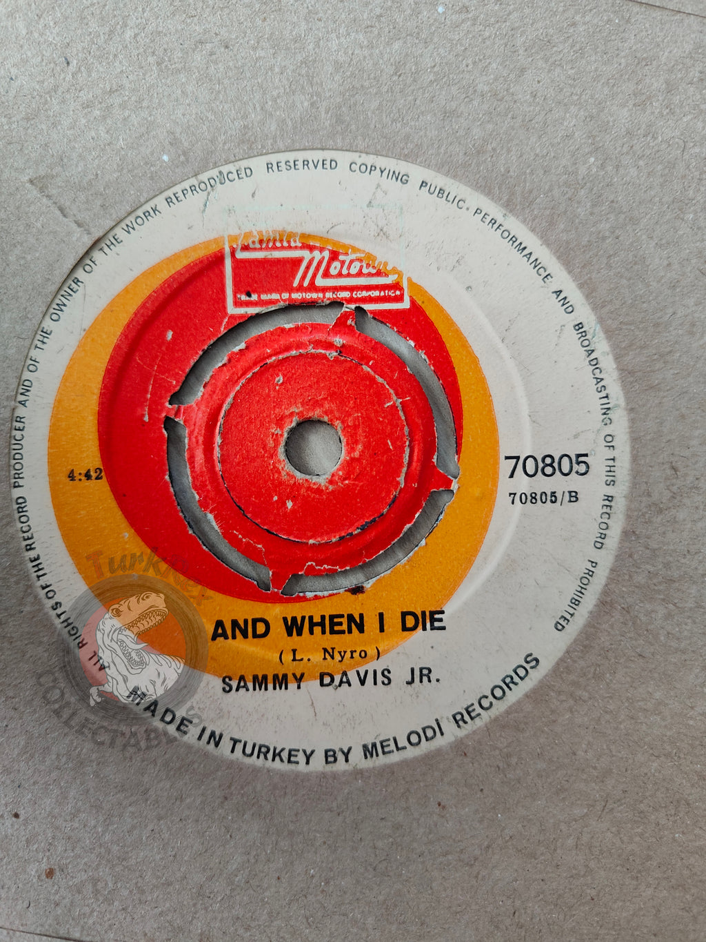 Sammy Davis Jr. – You've Made Me So Very Happy 7" Turkish Pressing Vinyl Turkey Edition