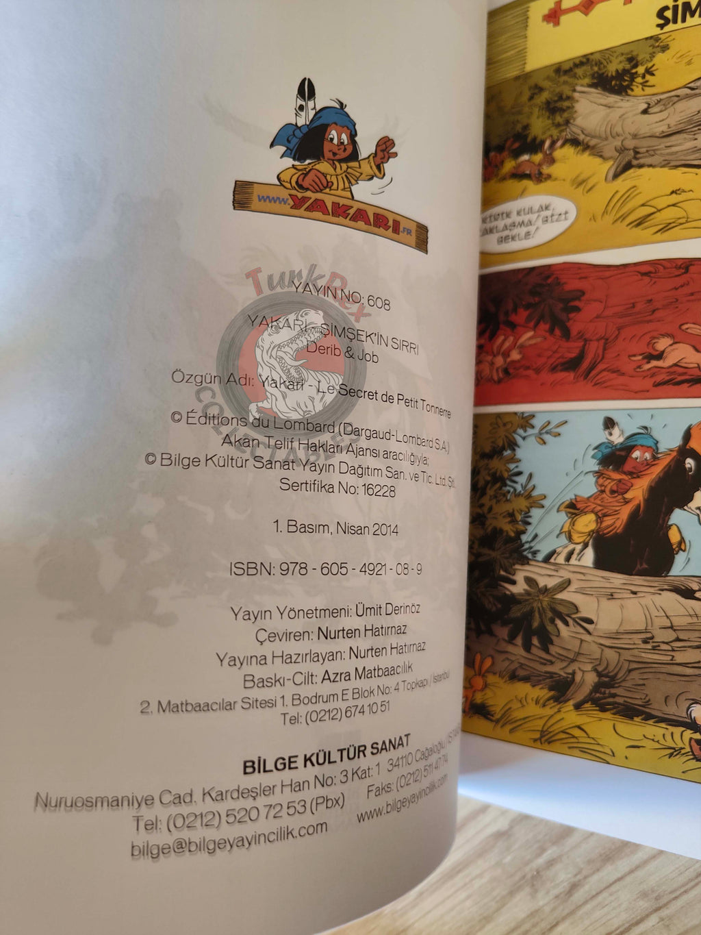 Yakari #10 Le Secret De Petit Tonnerre Turkish Comic Turkey Derib + Job
