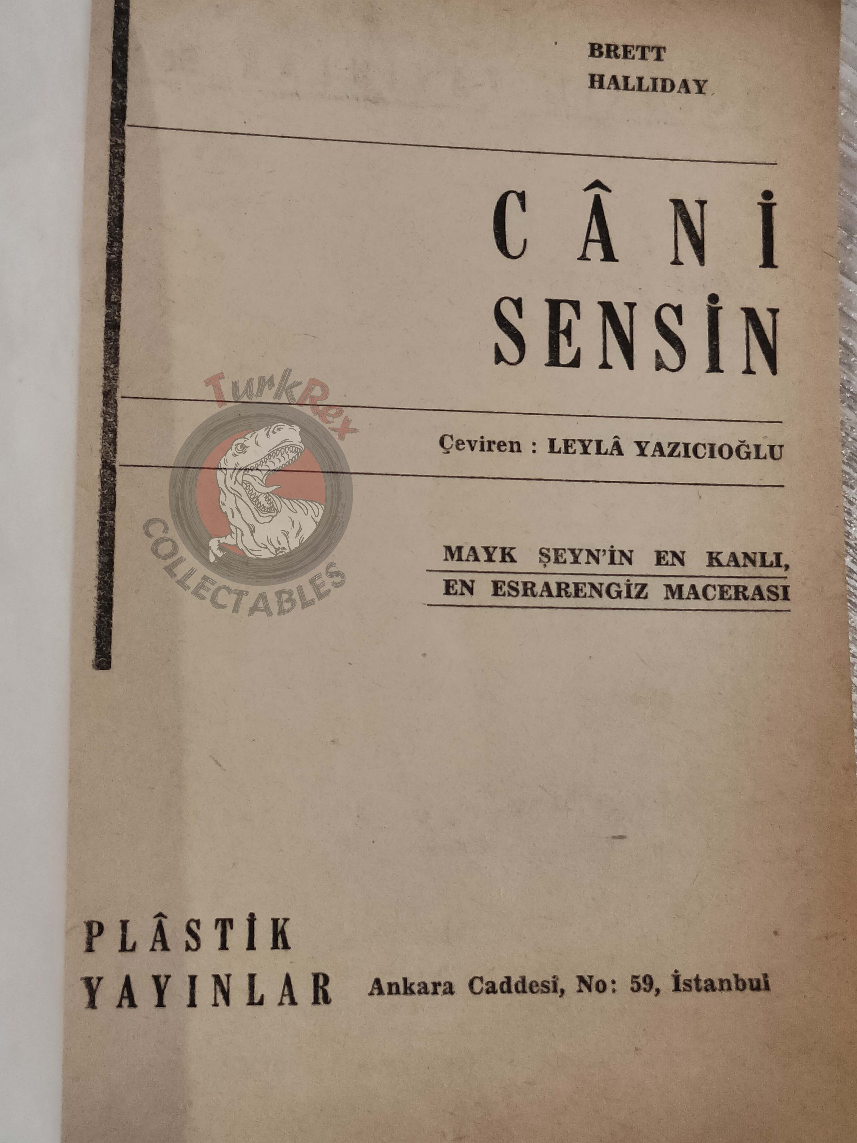 Brett Halliday – The Blonde Cried Murder 1955 Turkish Book Turkey Michael Shayne