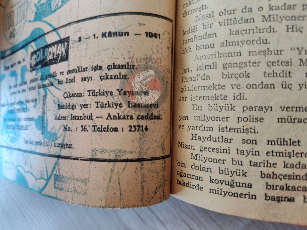 1001 Roman 1941 The East Is Burning Turkish Comic Mag Turkey